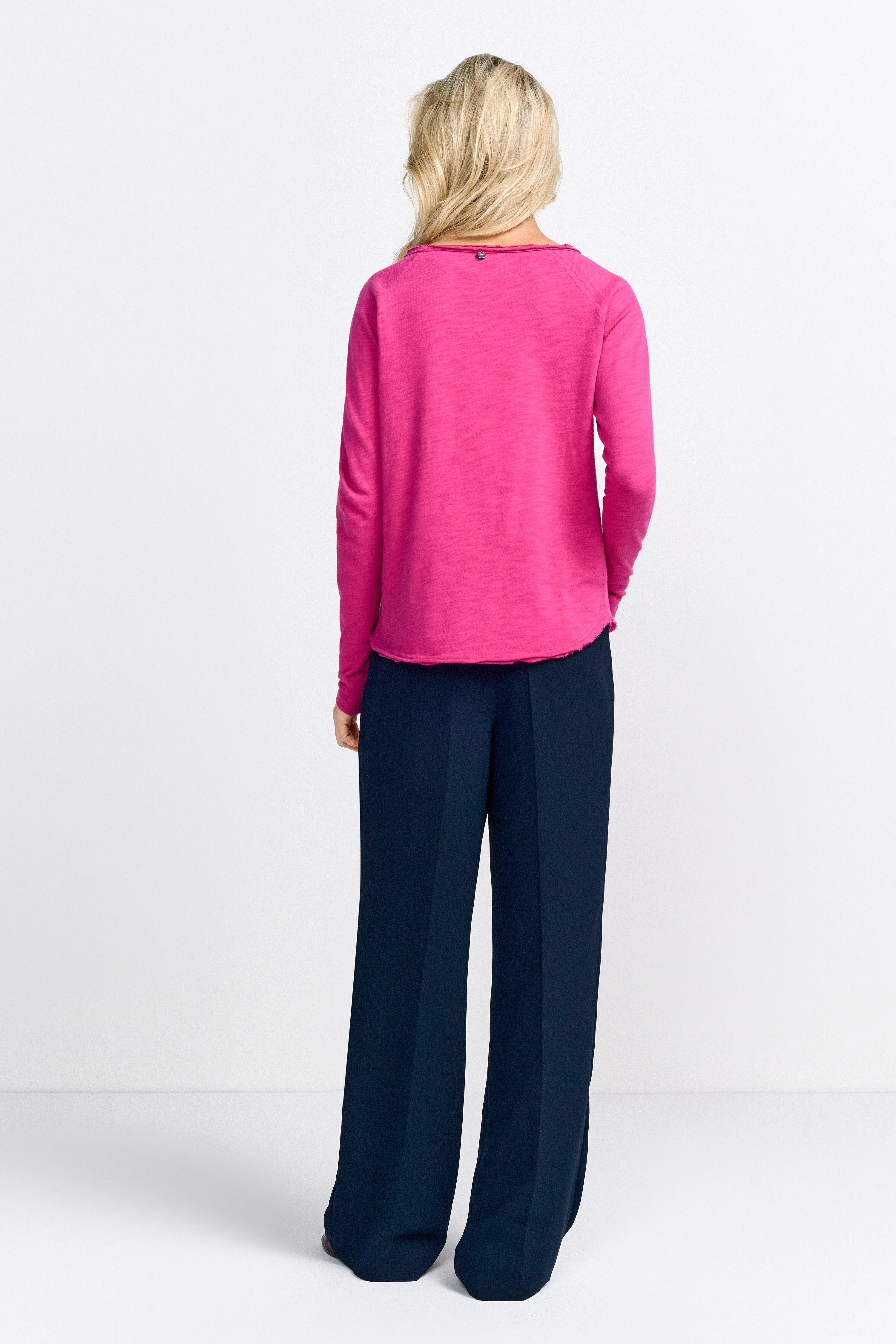 Rich & Royal Shirt met lange mouwen 2409 O HJ LS met open halslijn en zoom