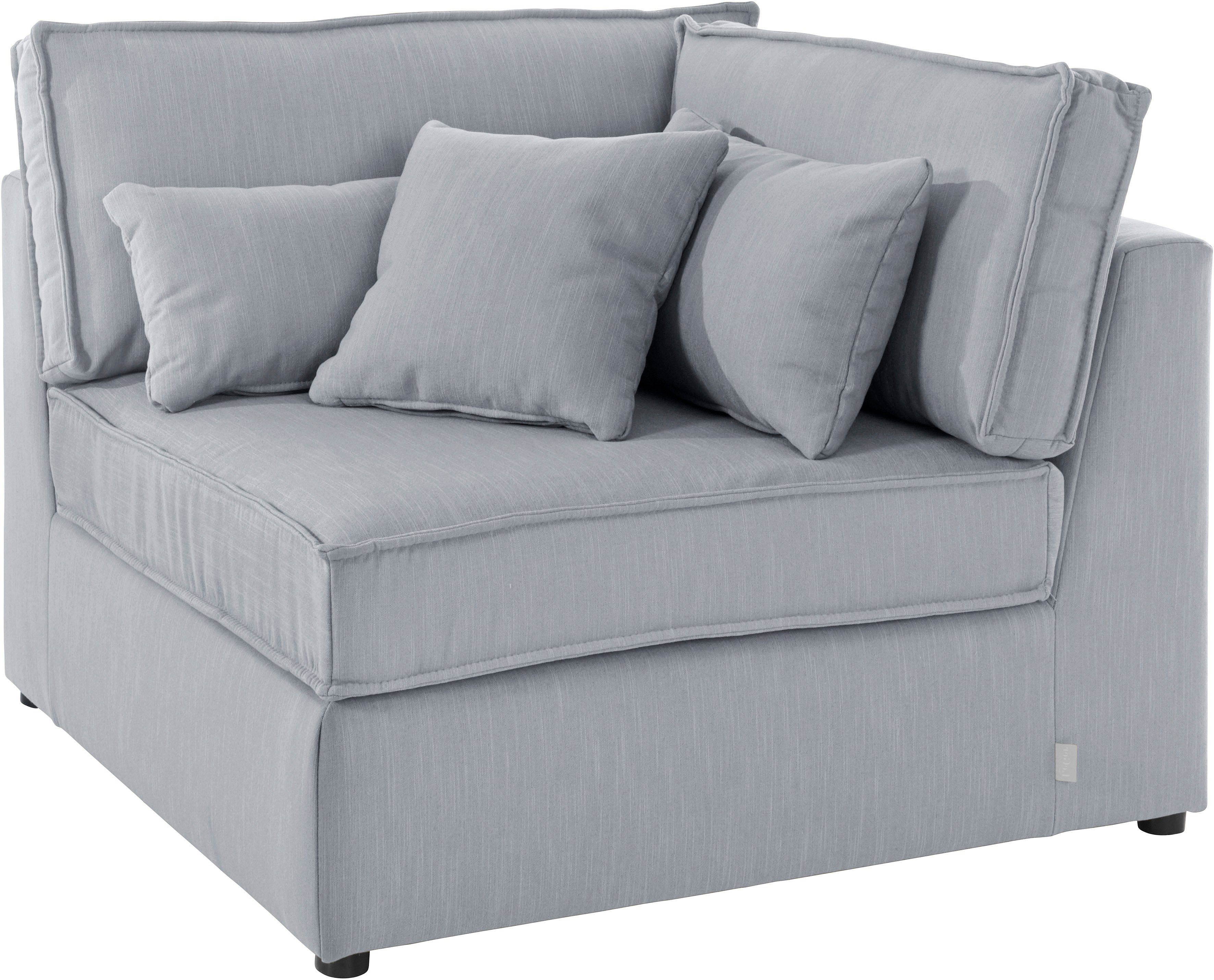 RAUM.ID Bank-hoekelement Florid Deel van een modulaire bank , stevig zitcomfort, ook in cord