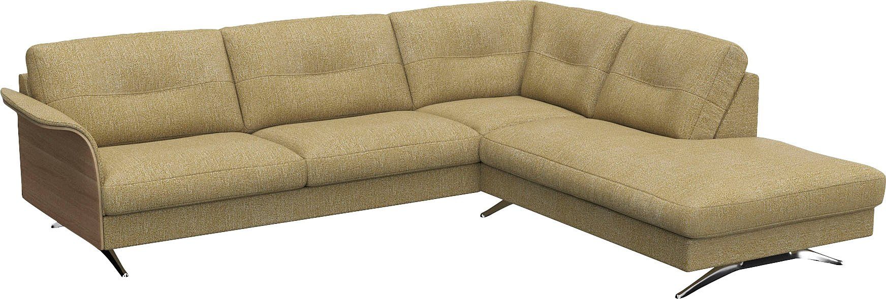 FLEXLUX Hoekbank Glow, super comfortabel door hoogwaardige zitconstructie met binnenvering, L-vorm