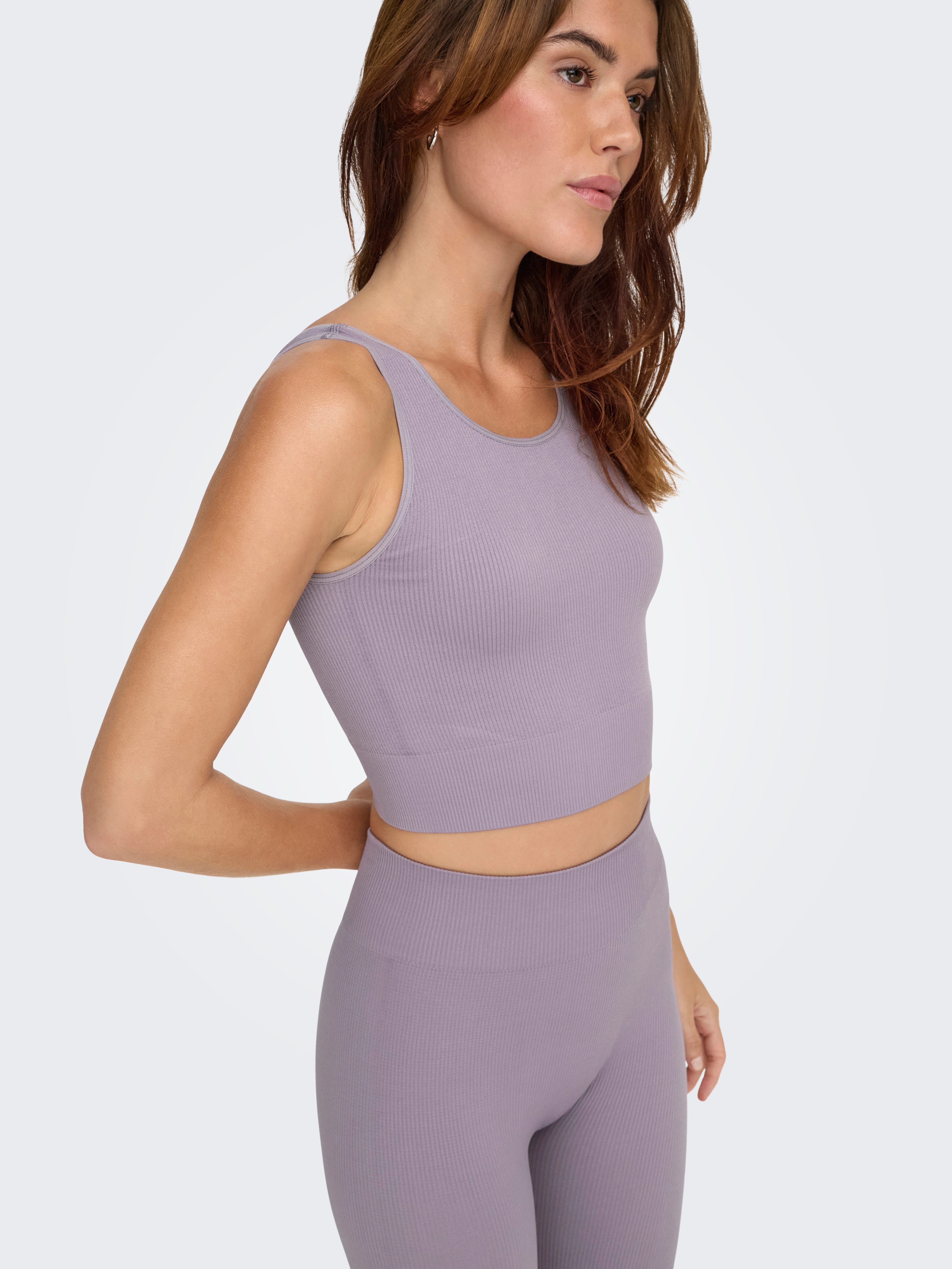 Only Play Trainingstop ONPJAIA LIFE Cropped fit, in fijne ribstructuur