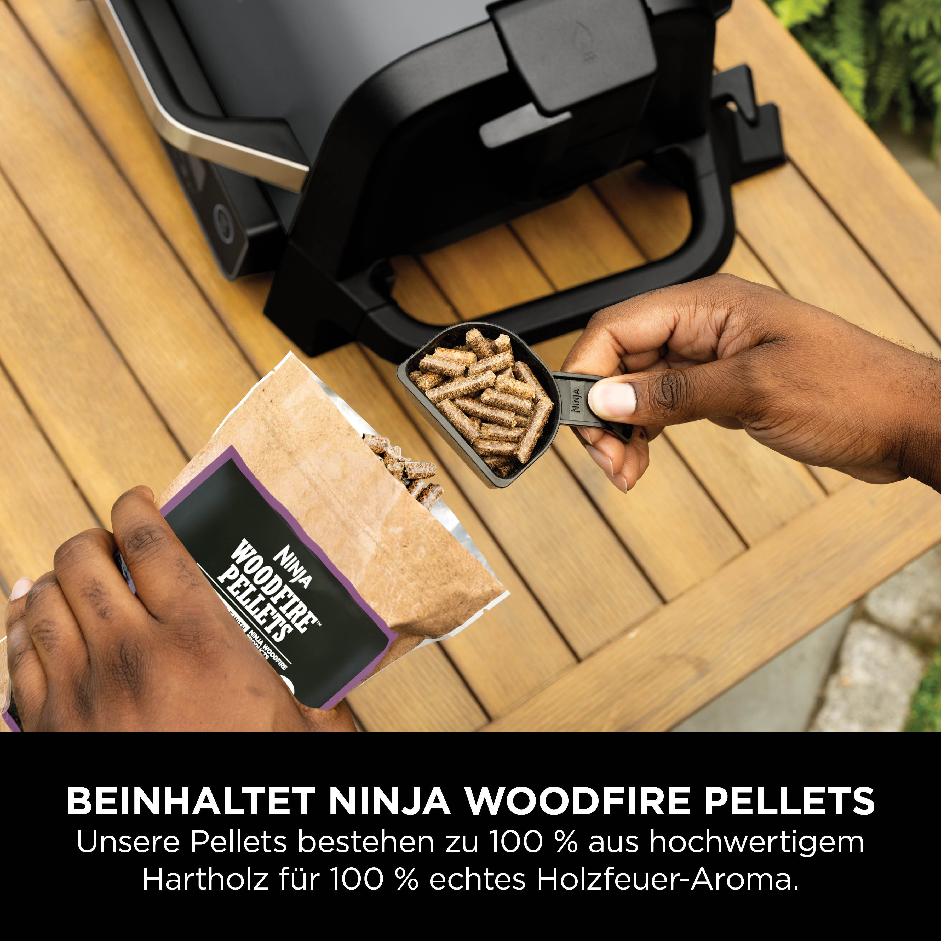 NINJA Tafelgrill Ninja Woodfire OG701EU Elektrische outdoorgrill