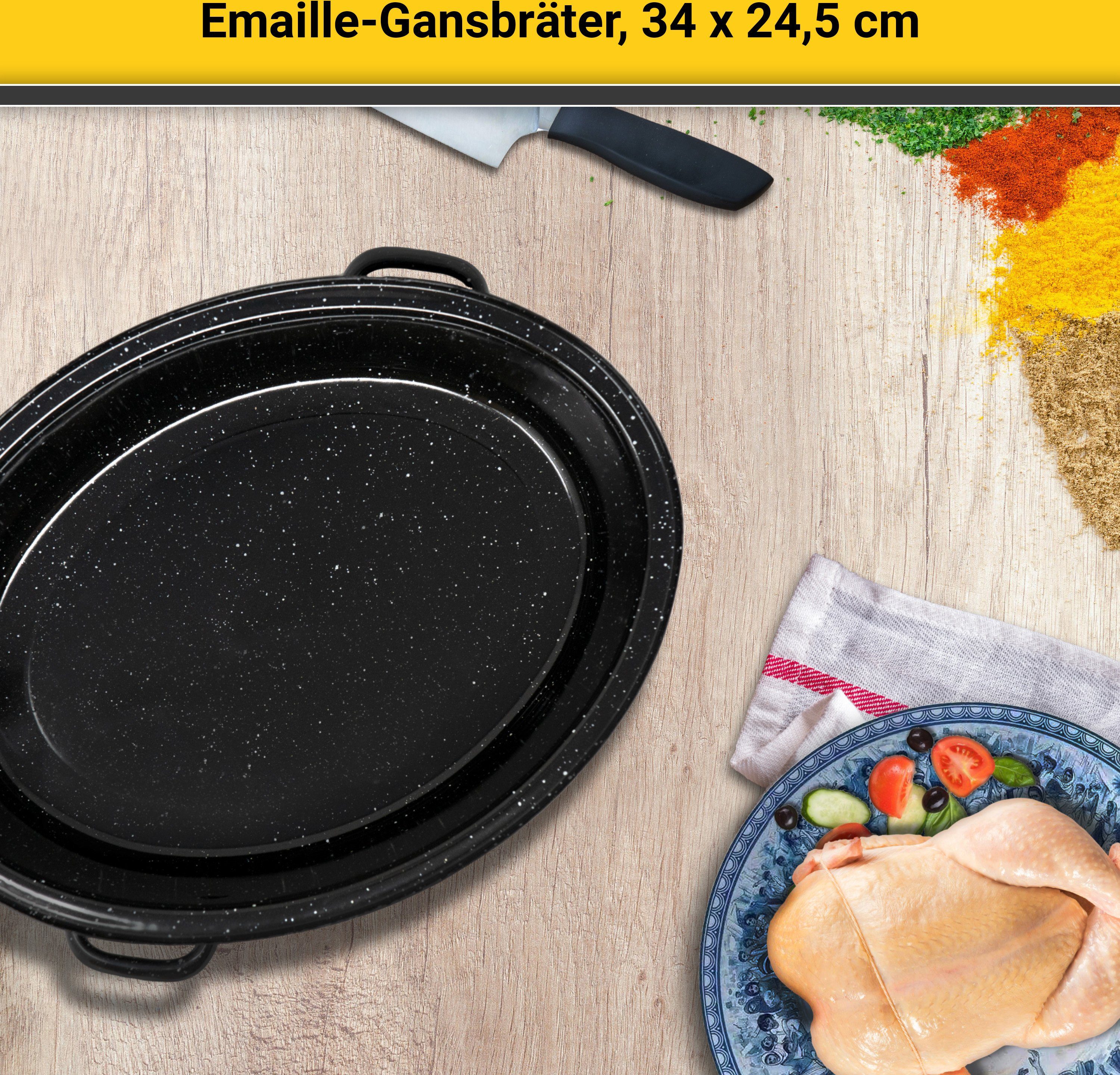 Krüger Braadpan Gansbraadpan met druipdeksel voor inductiekookvelden geschikt