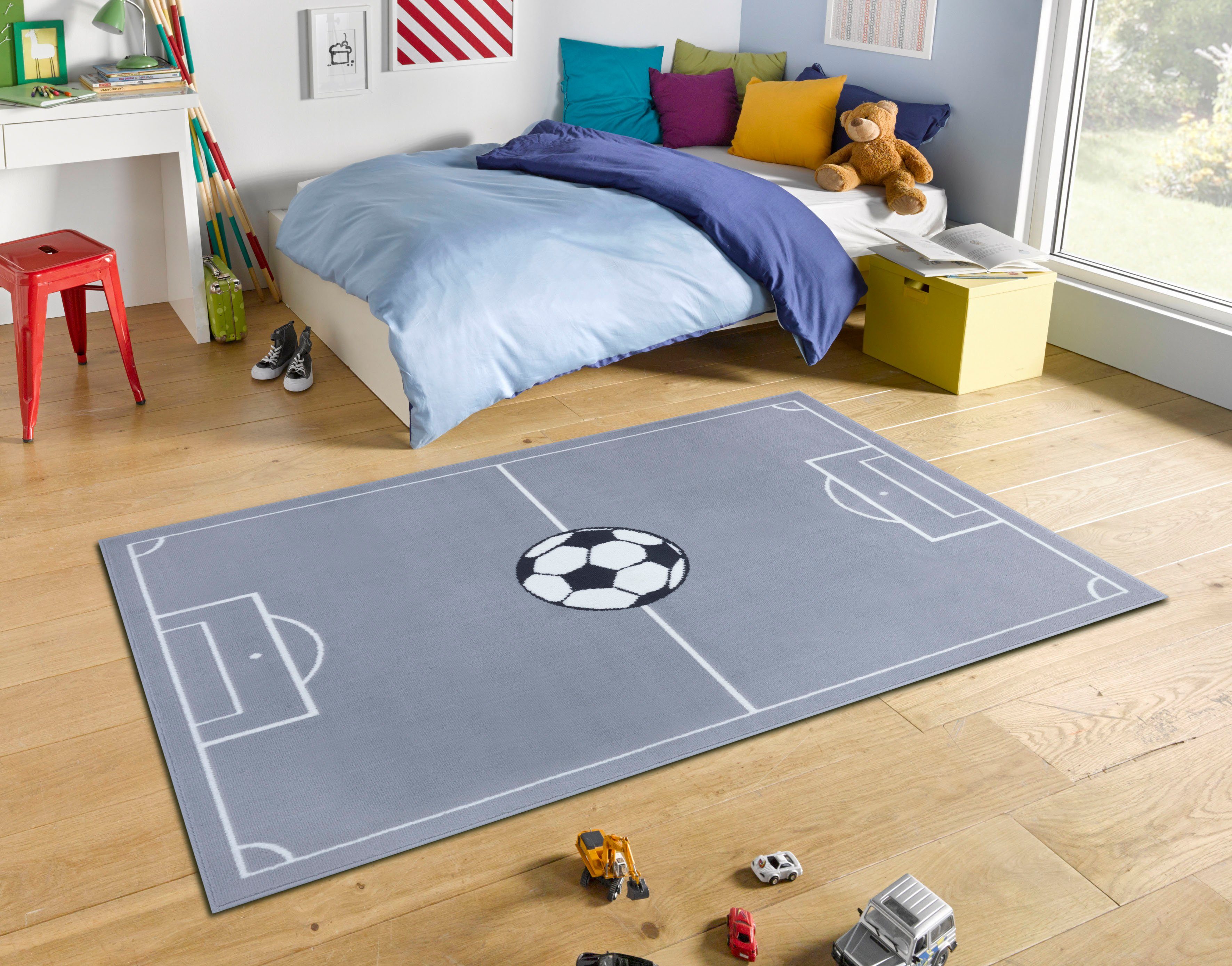 HANSE Home Vloerkleed Estadio Kindertapijt, speelmat, speelondergrond, voetbal, kinderkamer