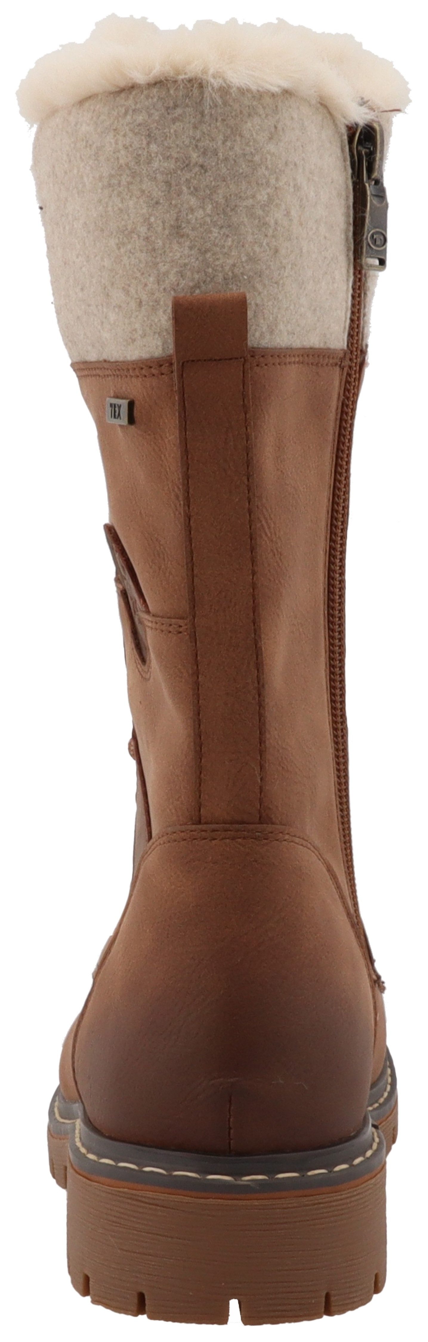 Tom Tailor Winterlaarzen hakken, winterlaarzen, veterschoenen in modieuze used-look