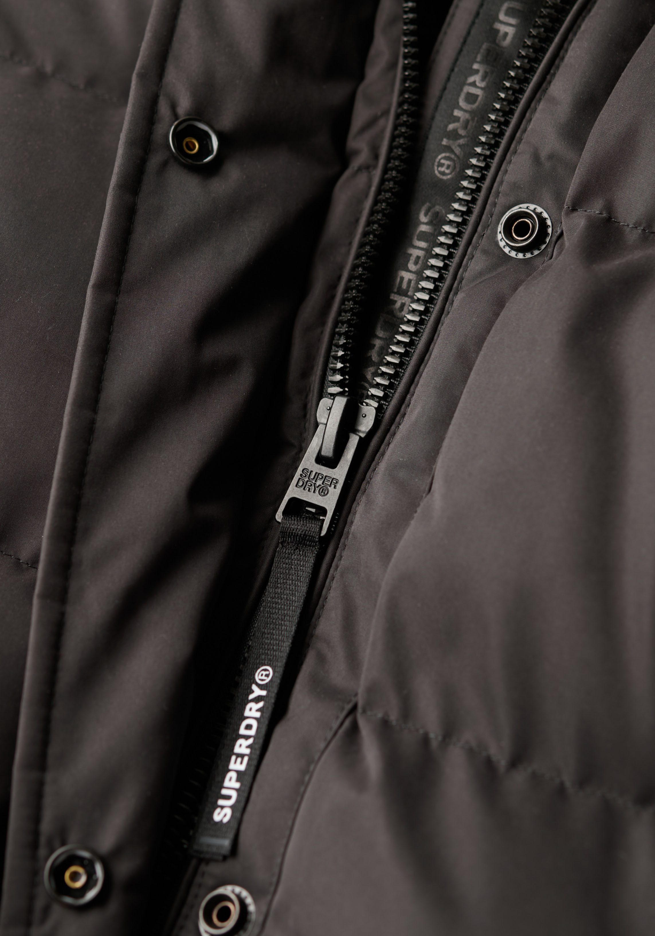 Superdry Gewatteerde jas MICROFIBRE LONGLINE PUFFER JKT