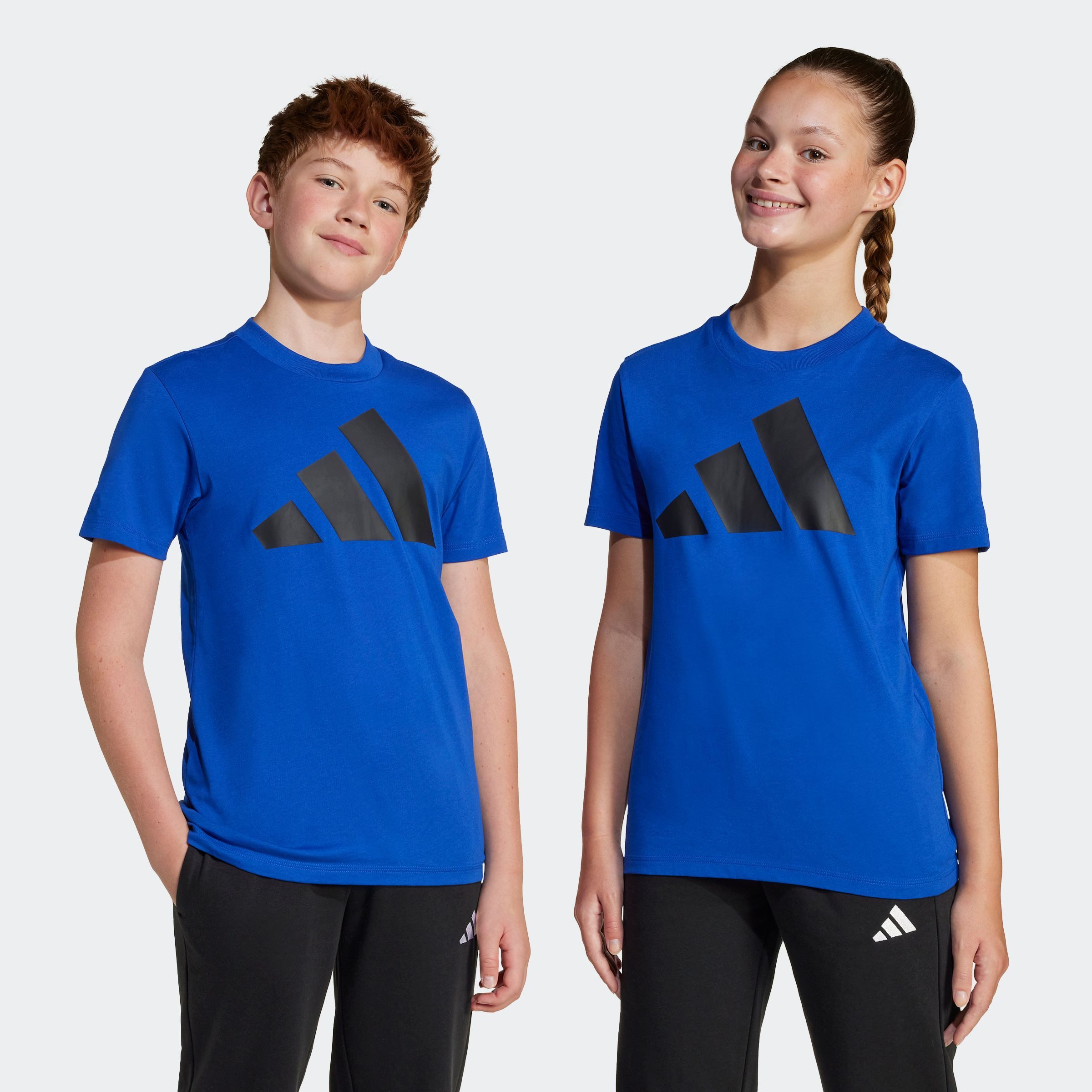 adidas Sportswear T-shirt J BL TEE 160 jongens t-shirts maat 176 blauw