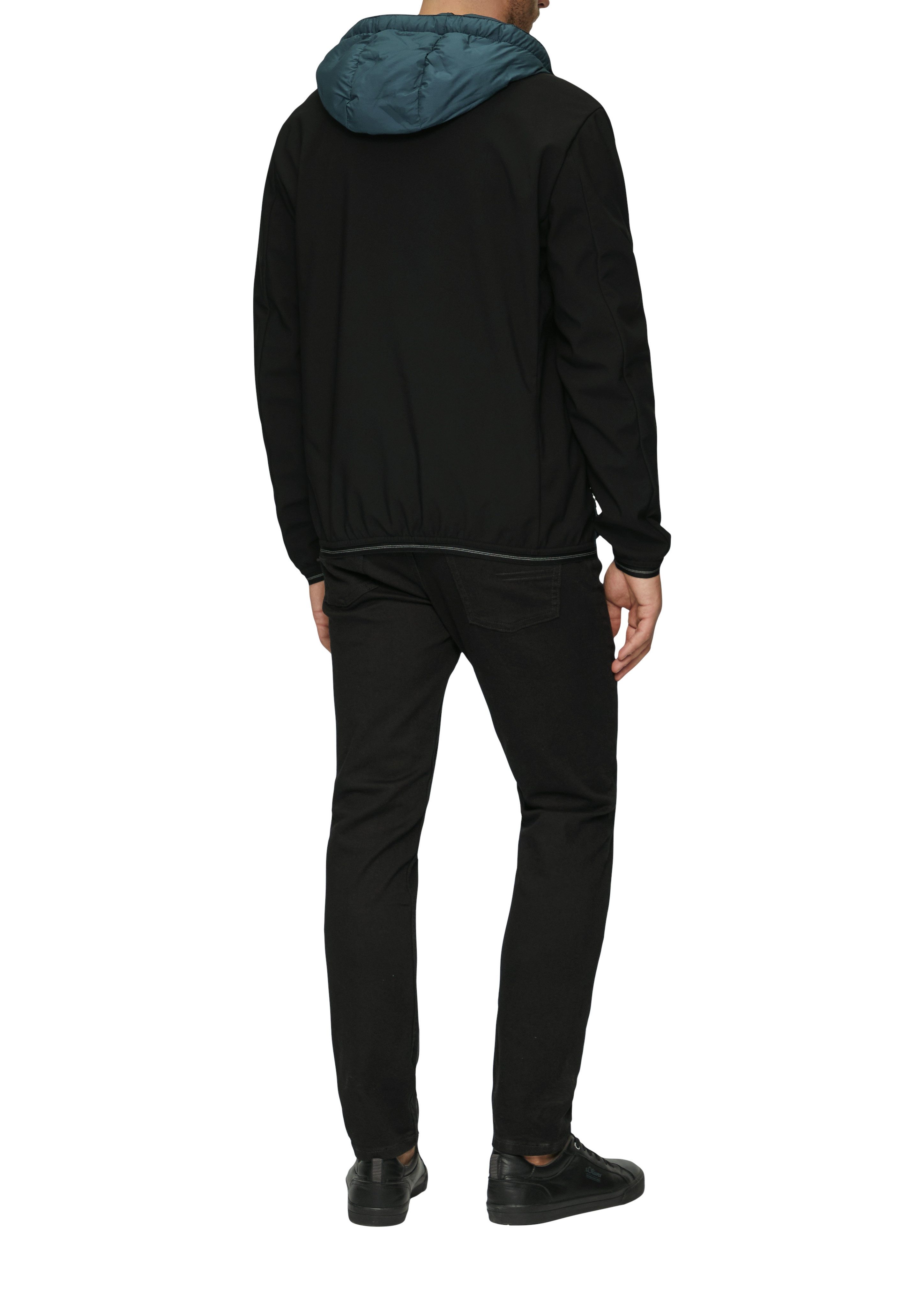 s.Oliver Gewatteerde jas met softshell-mouwen en capuchon