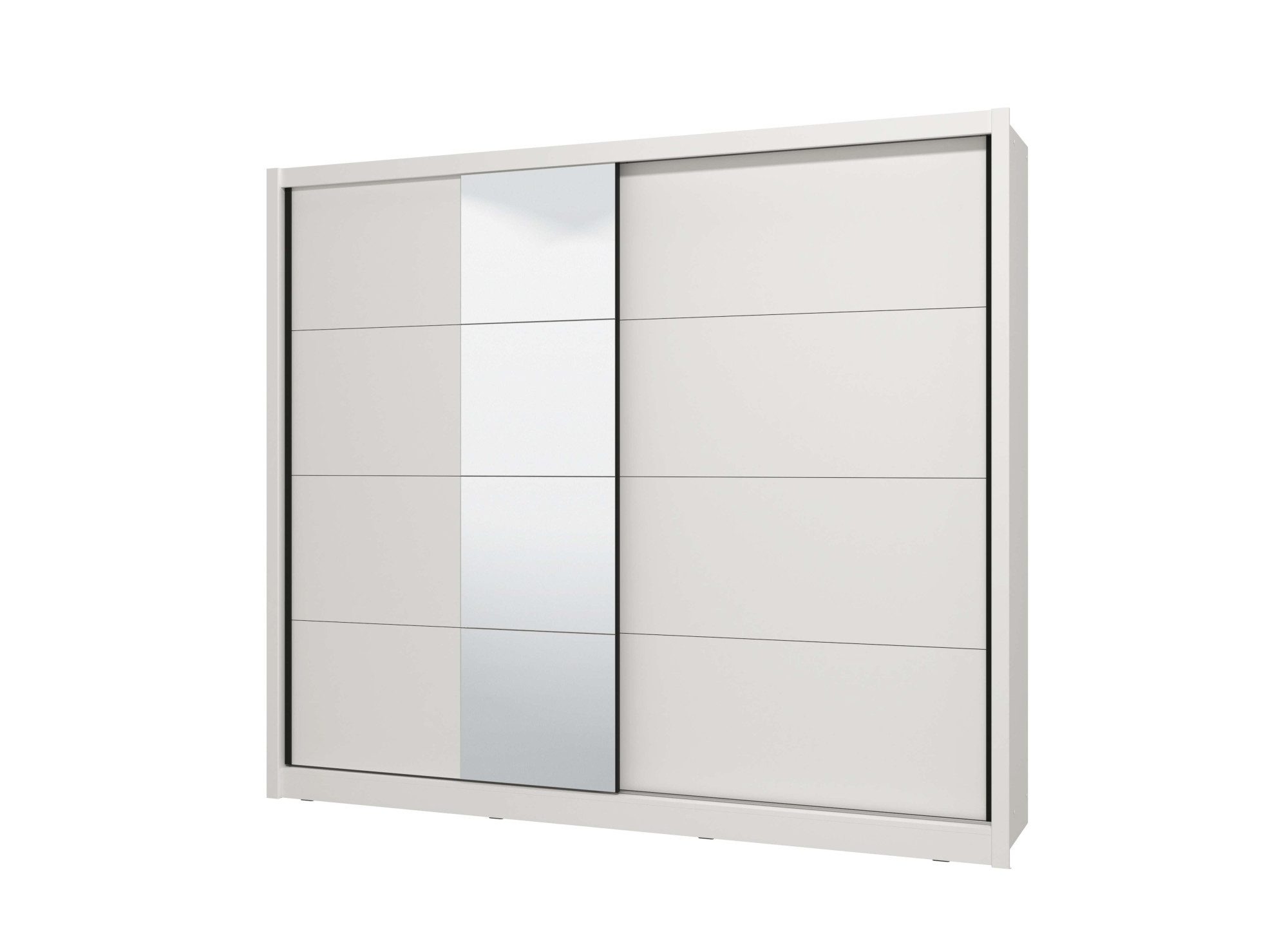 INOSIGN Schuifdeurkast Albi, slaapkamerkast, linnenkast in cashmere of wit Kledingkast met spiegel MET binneninrichting, FSC®-gecertificeerd