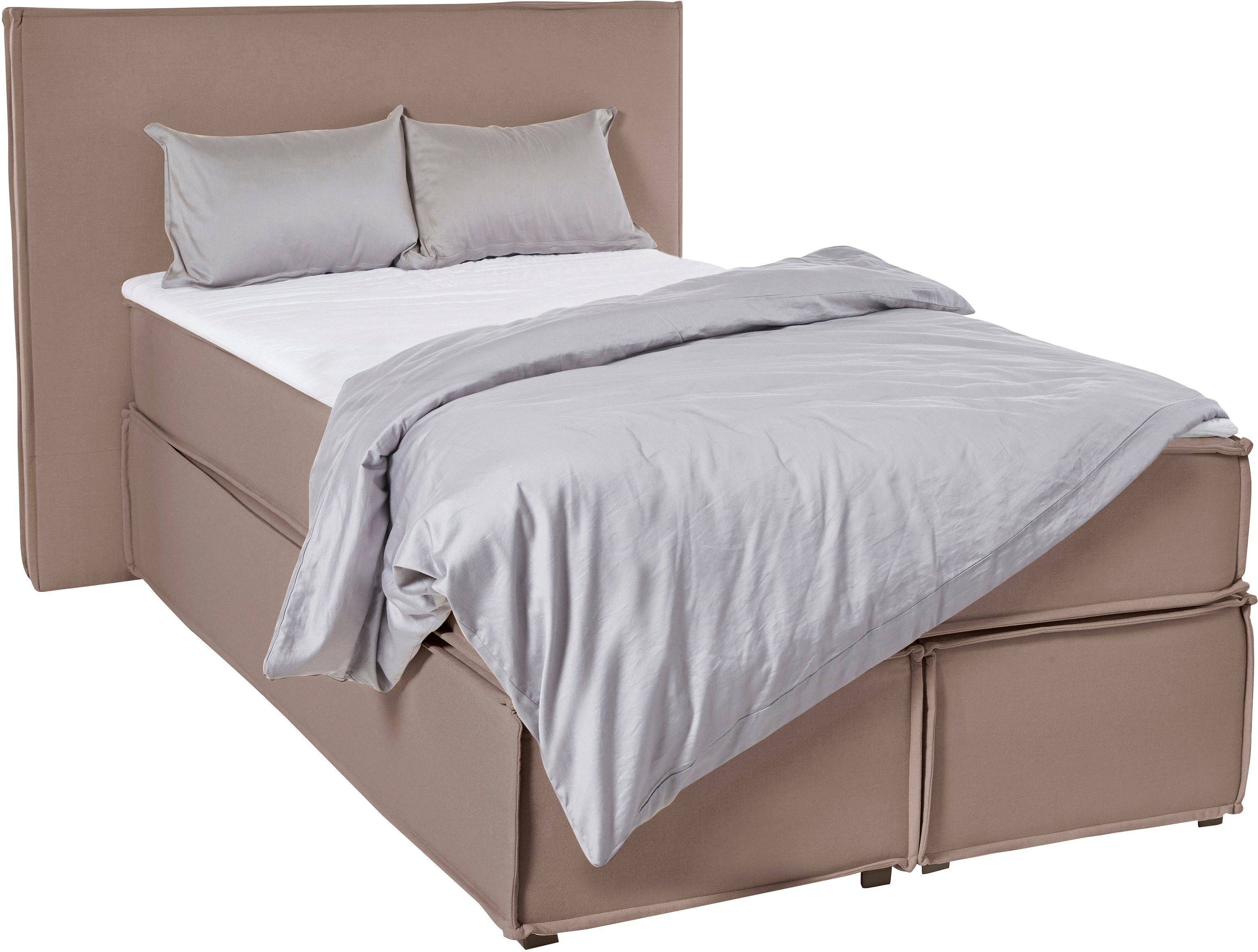 LeGer Home by Lena Gercke Boxspring Yuma incl. topmatras, in 4 breedten, 3 matrassoorten en elk 2 hardheden