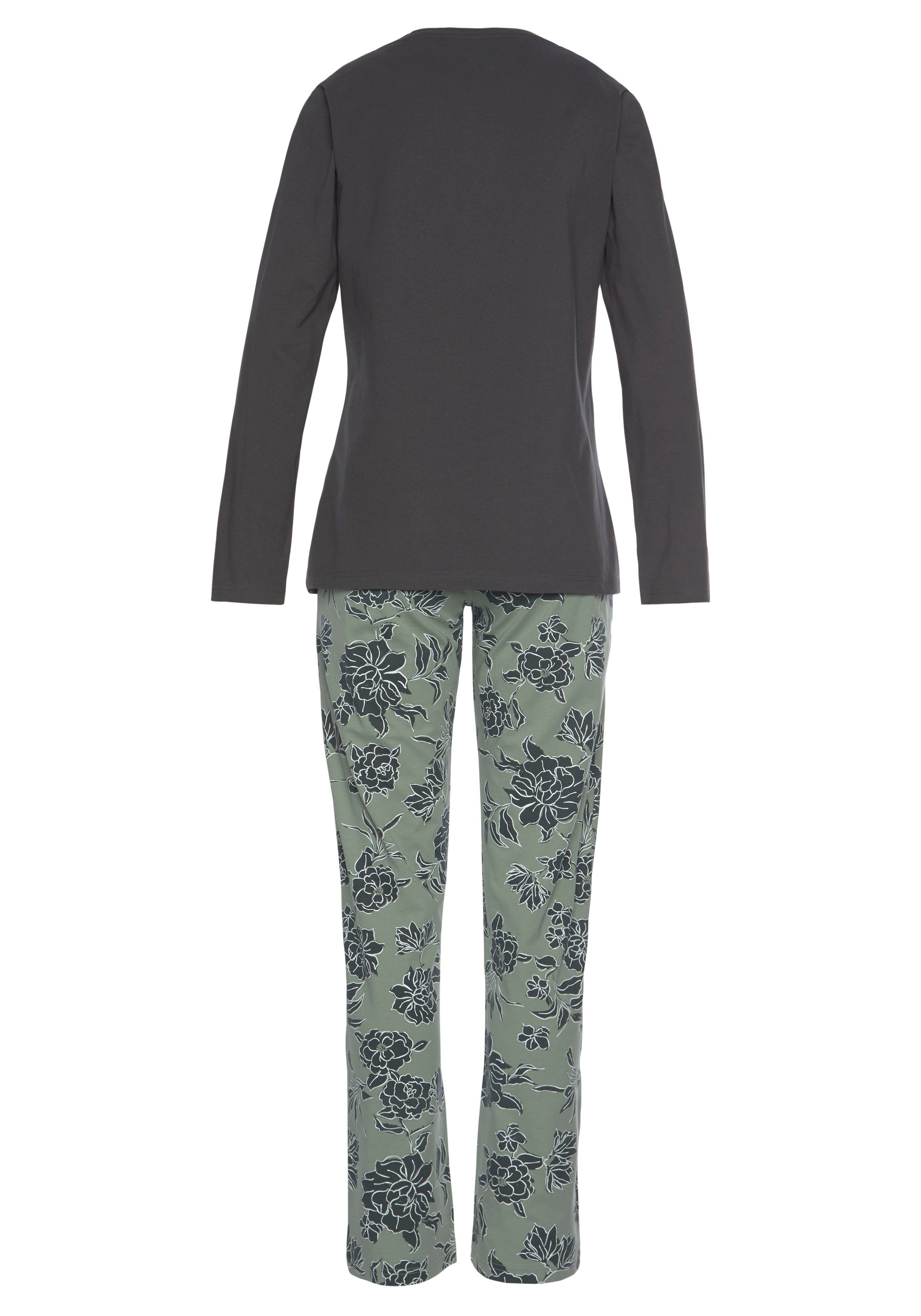 Vivance Dreams Pyjama met groot bloemdessin (2-delig, 1 stuk)