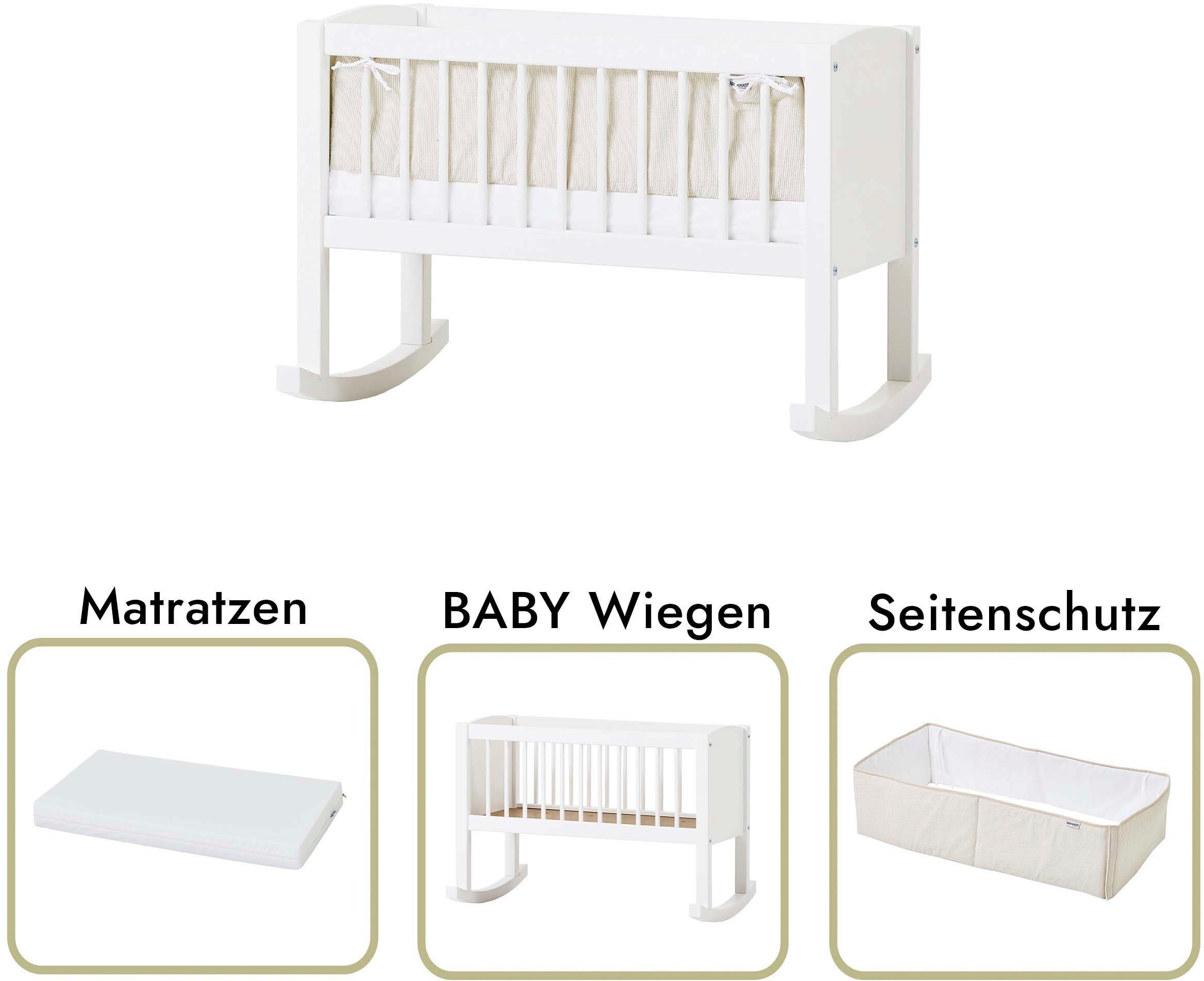 Hoppekids Wieg om te bouwen tot zitbank, naar keuze met matras & accessoires