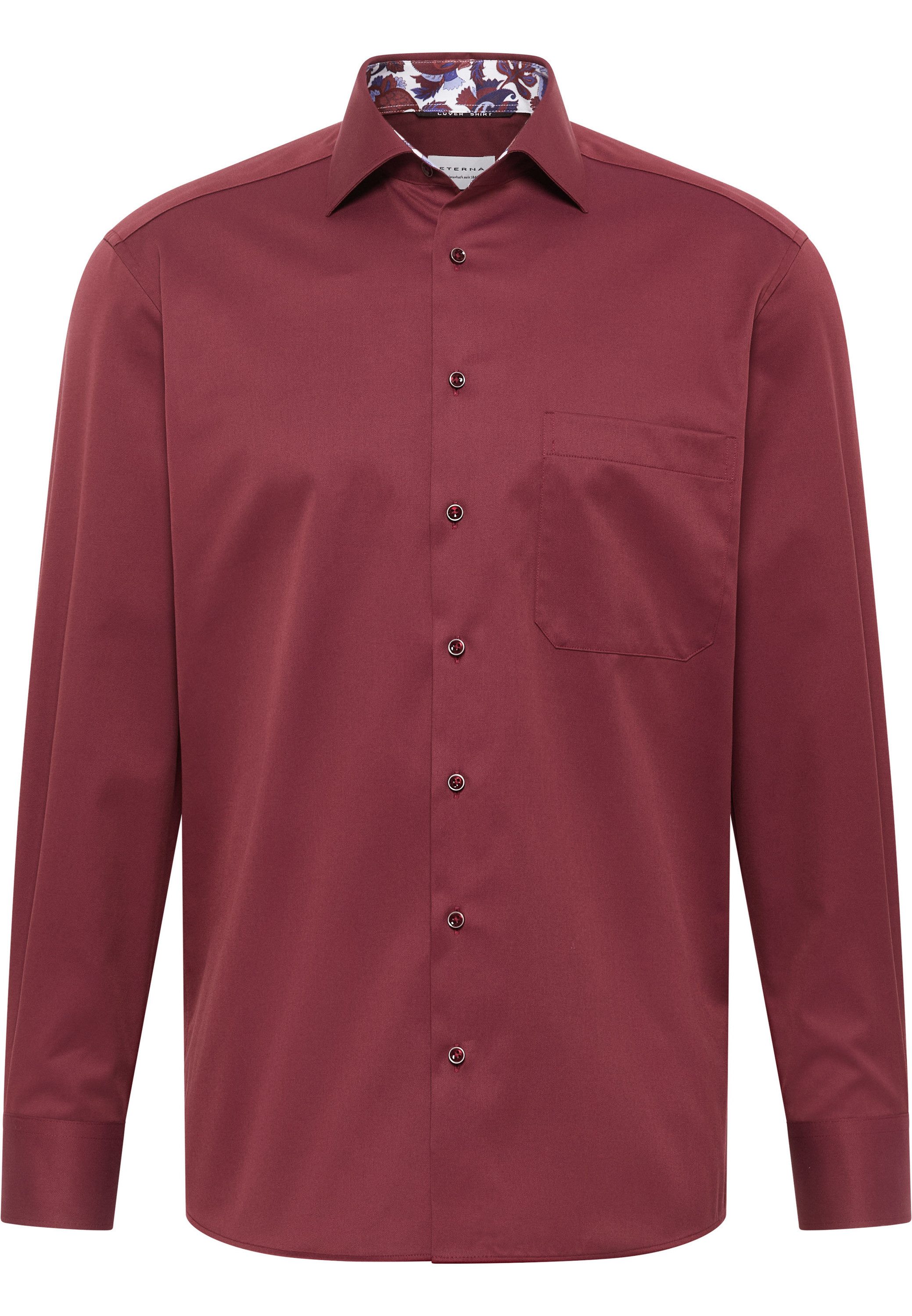 Eterna Overhemd met lange mouwen Comfort fit NON IRON (strijkvrij)