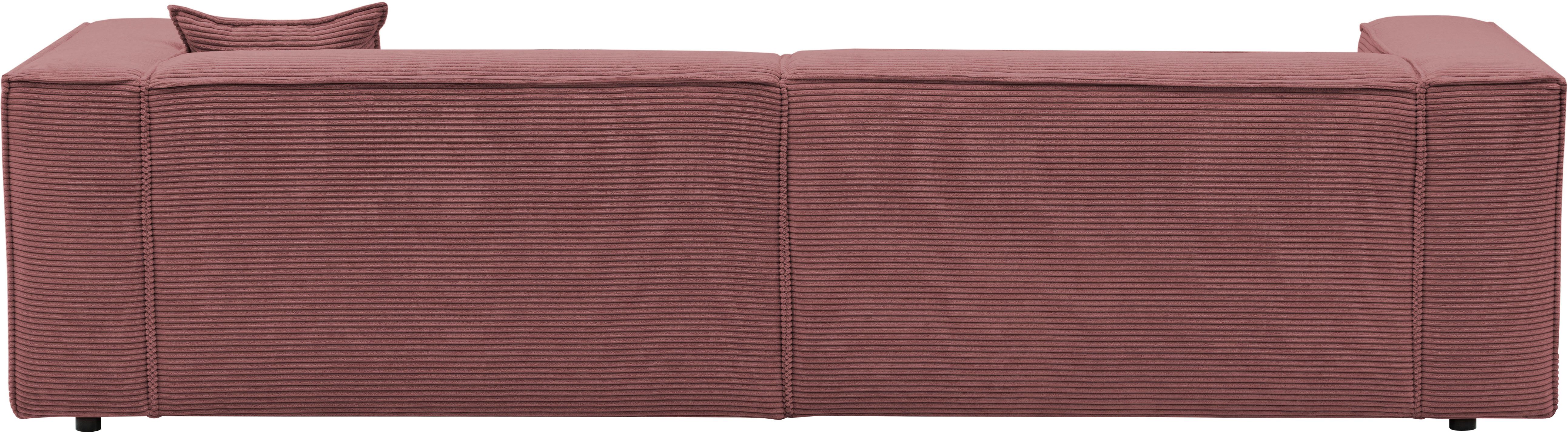 LeGer Home by Lena Gercke 3-zitsbank PIARA, bank met biesnaad, sofa in cord of linnenlook
