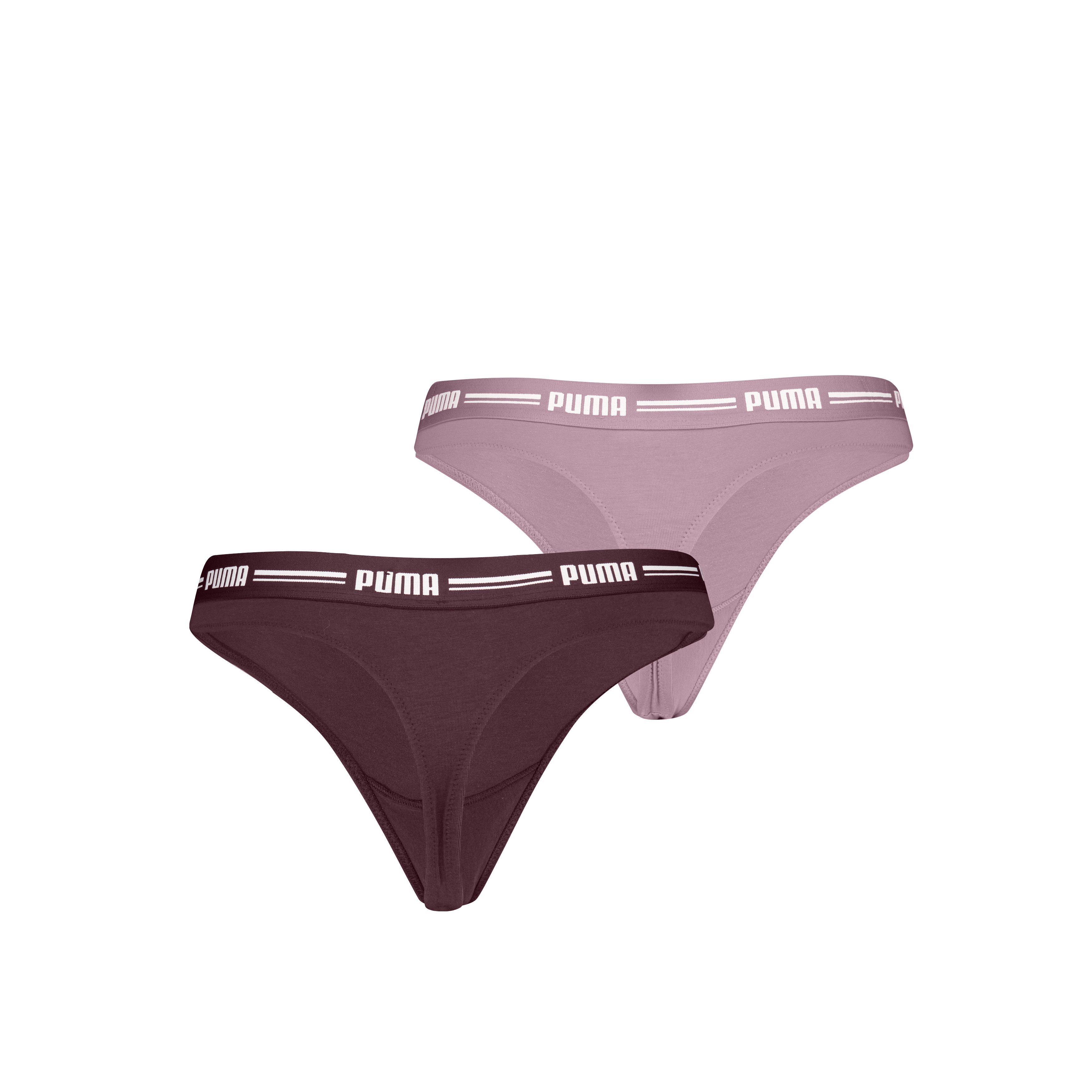 PUMA String PUMA WOMEN STRING 2P met smalle elastische logo-tailleband (Set van 2)