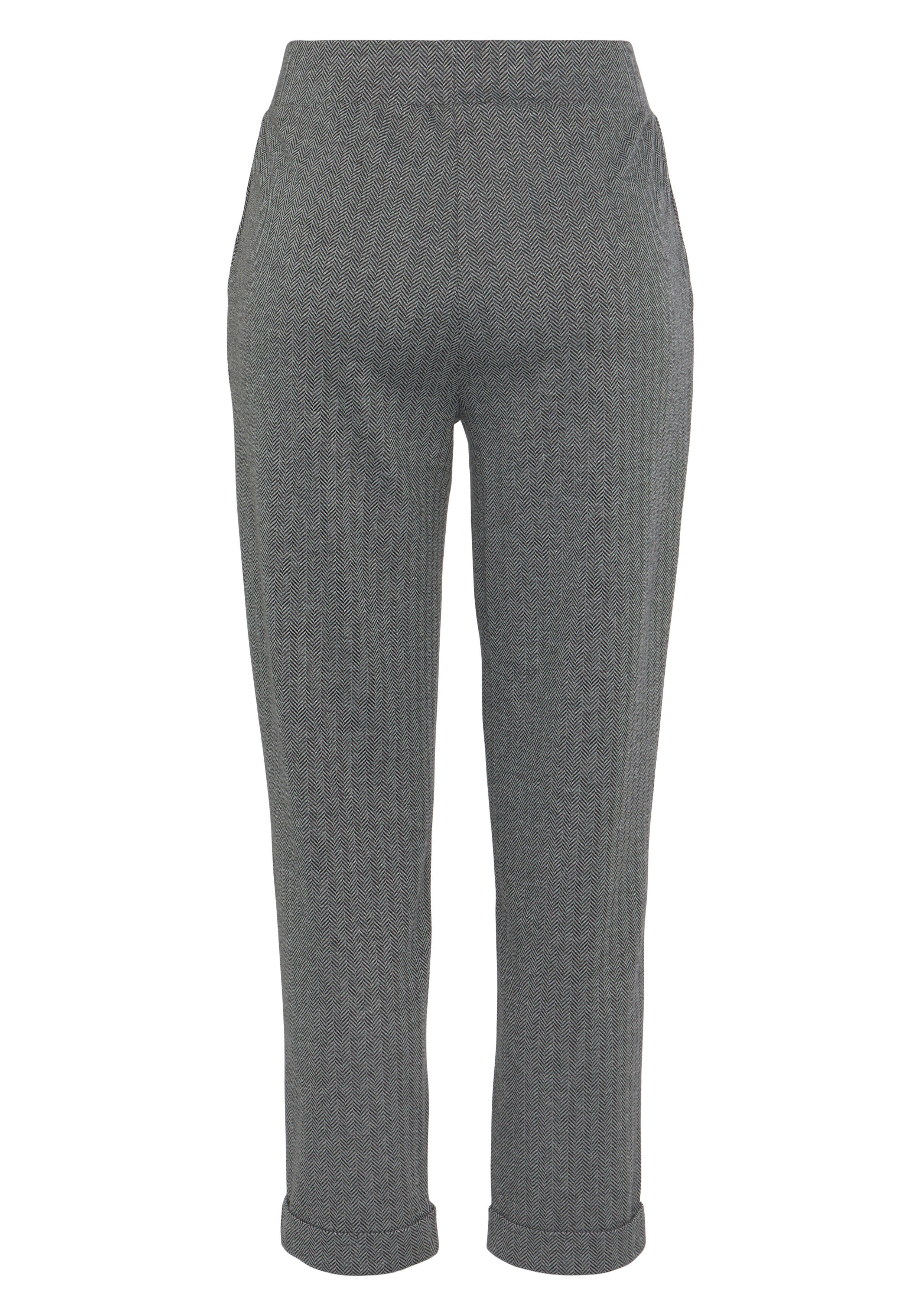 Herrlicher Jerseybroek HESTER met fijn visgraatpatroon
