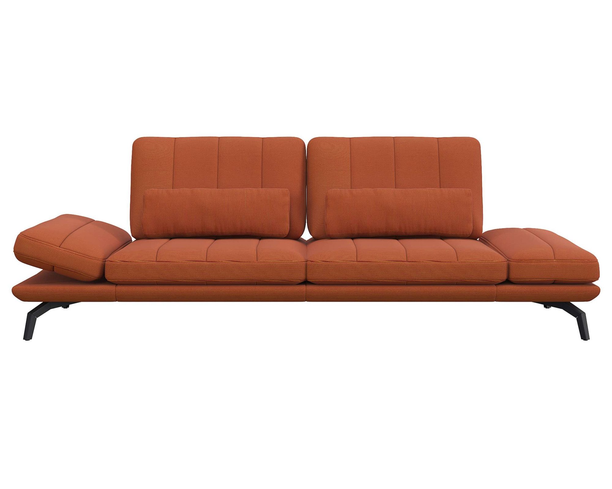 FLEXLUX 3-zitsbank Tropea multifunctionele bank, designbank, relaxfunctie, tv-bank, met armleuningverstelling en zitdiepteverstelling, breedte 252 cm