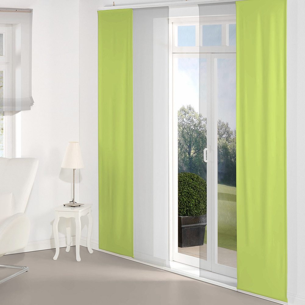 Wirth Paneelgordijn Dim uit incl. halterstang (1 stuk) paneelgordijnen maat 60 cm x 225 cm geel