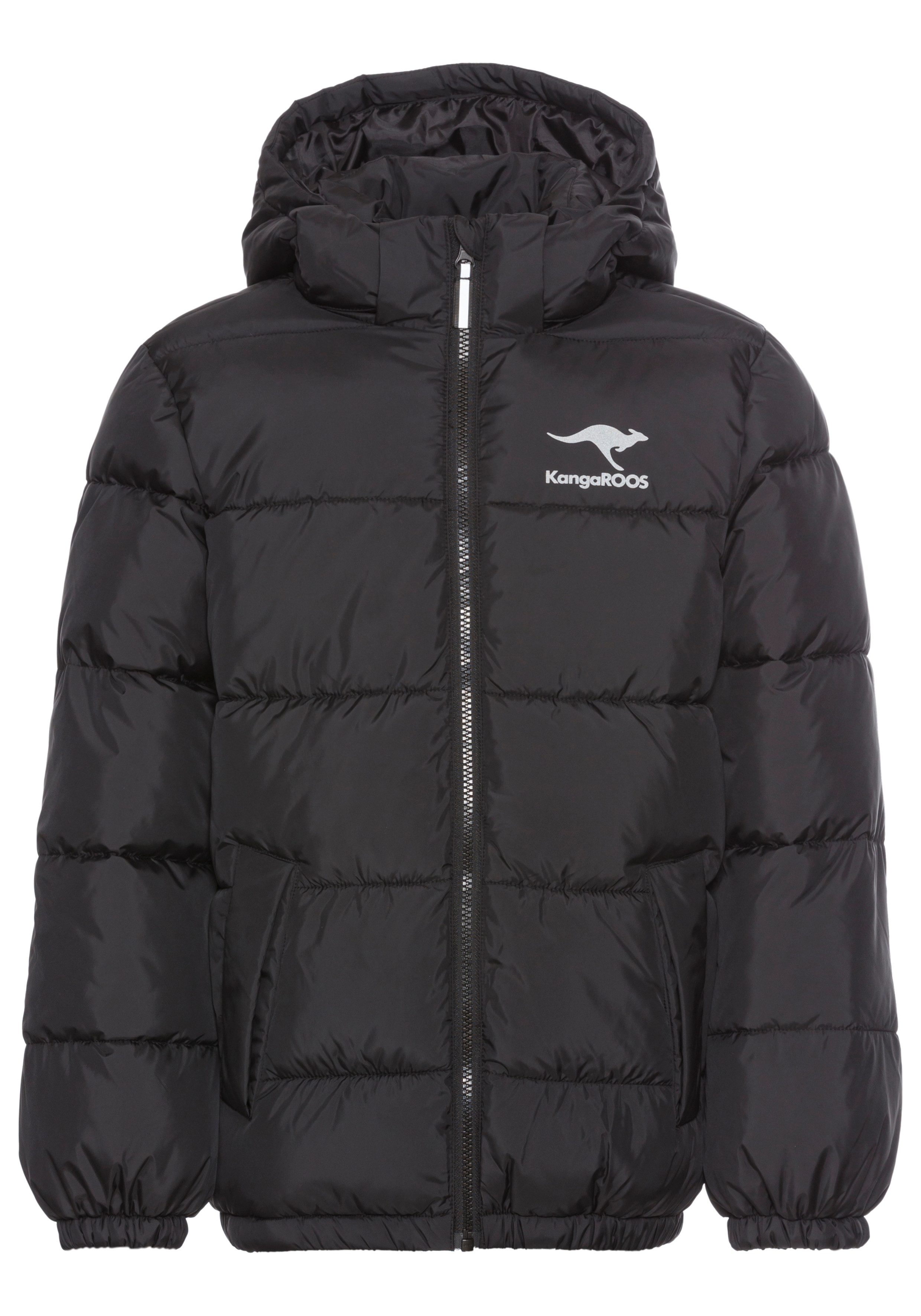 KangaROOS Winterjack , Outdoor gewatteerde jas met reflecterende logo-print