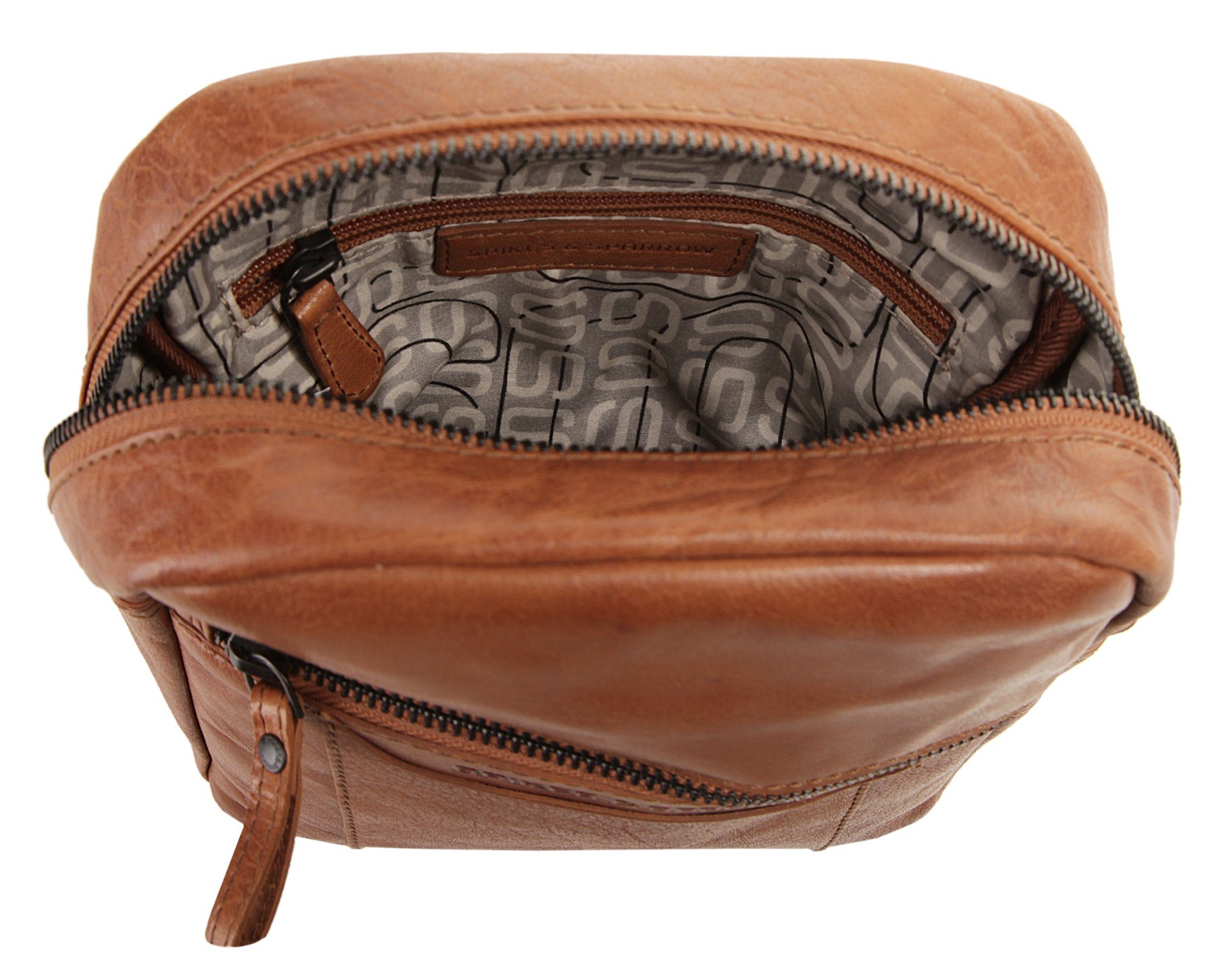 Spikes & Sparrow Schoudertas echt leder