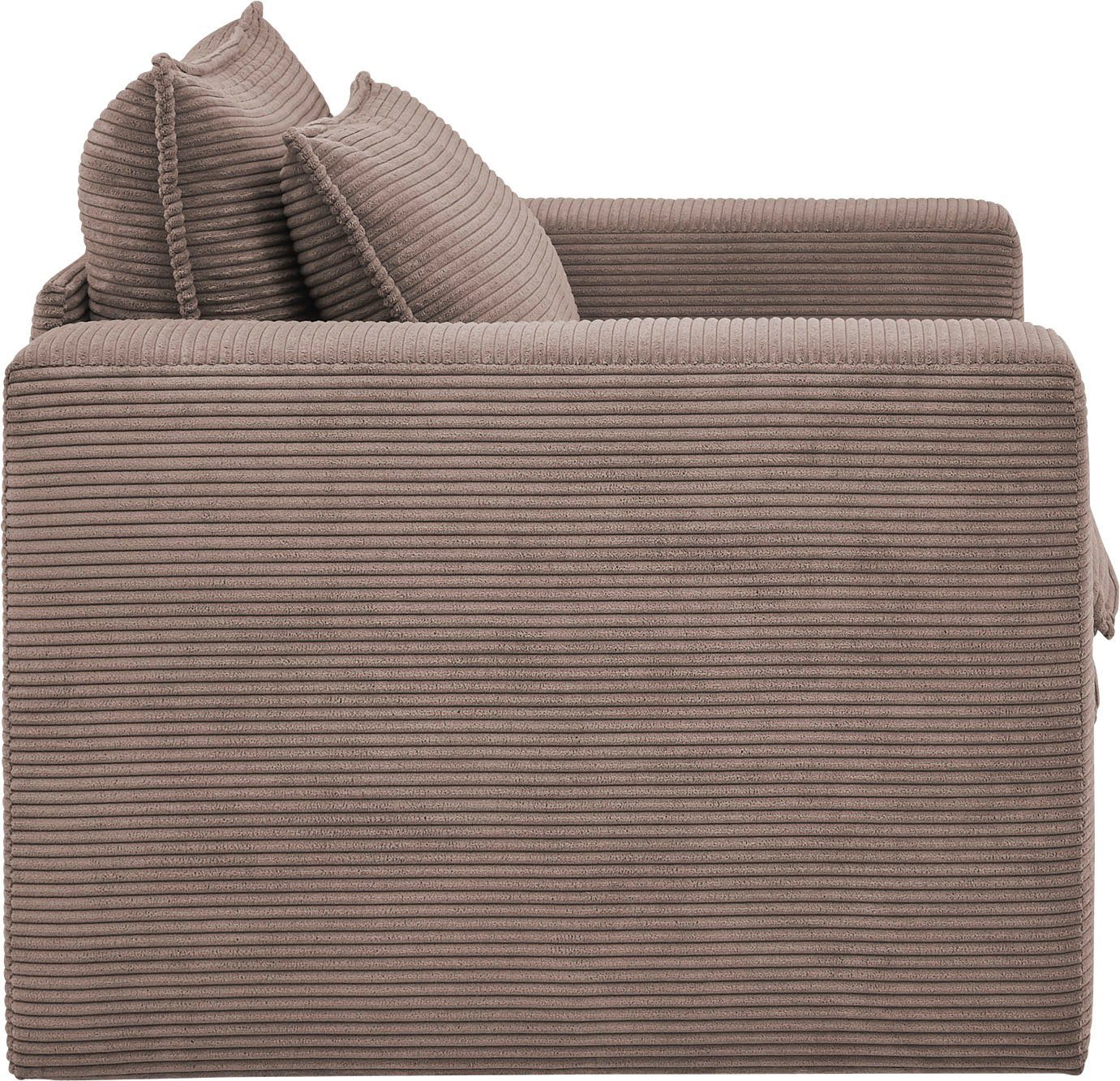 Places of Style Loveseat PIAGGE Hoogwaardige cord, trendy loveseat