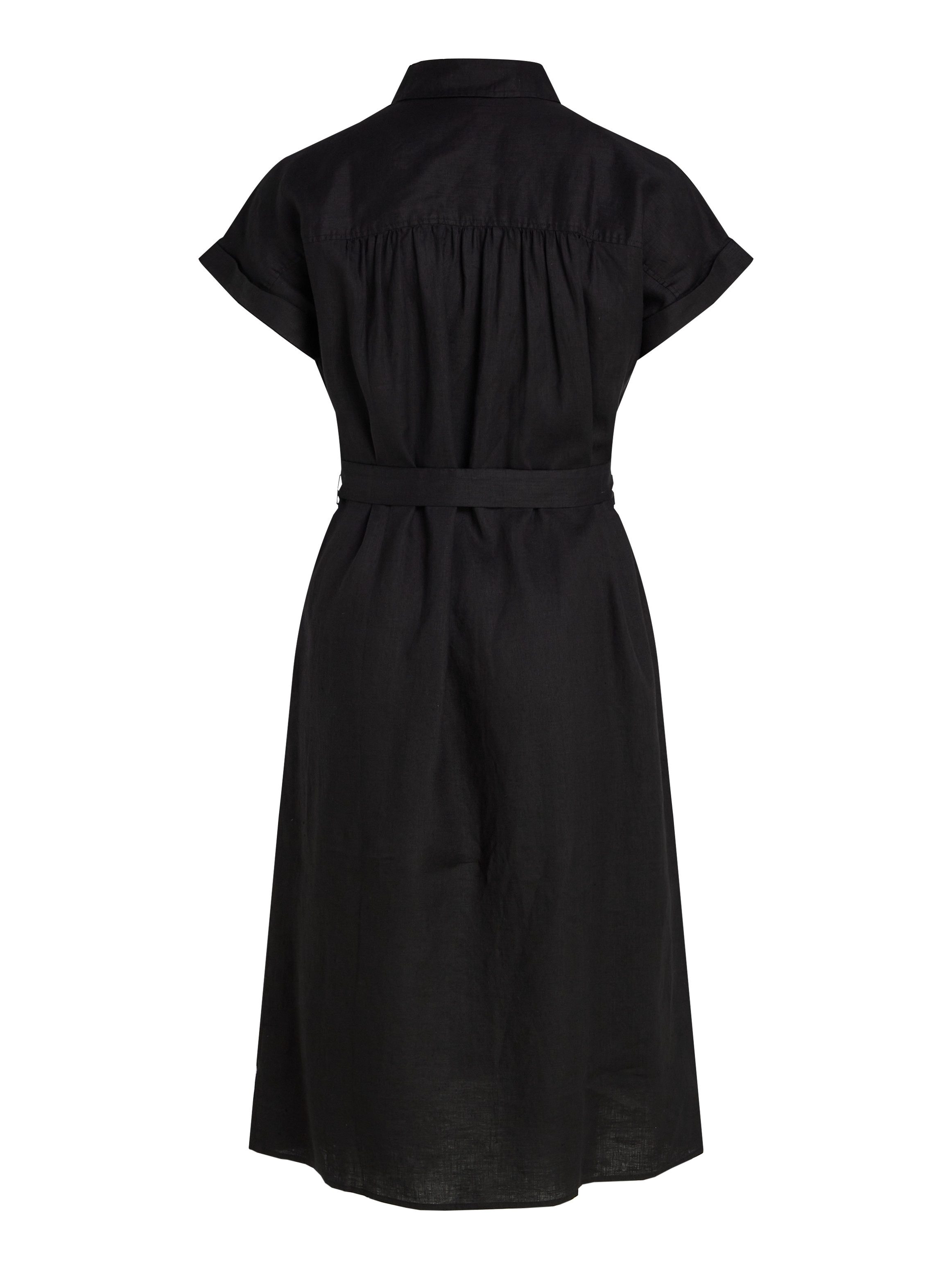Tommy Hilfiger Curve Midi-jurk CRV ESS LI BELTED S/S MIDI DRESS in grote maten, met riem, logo borduurwerk