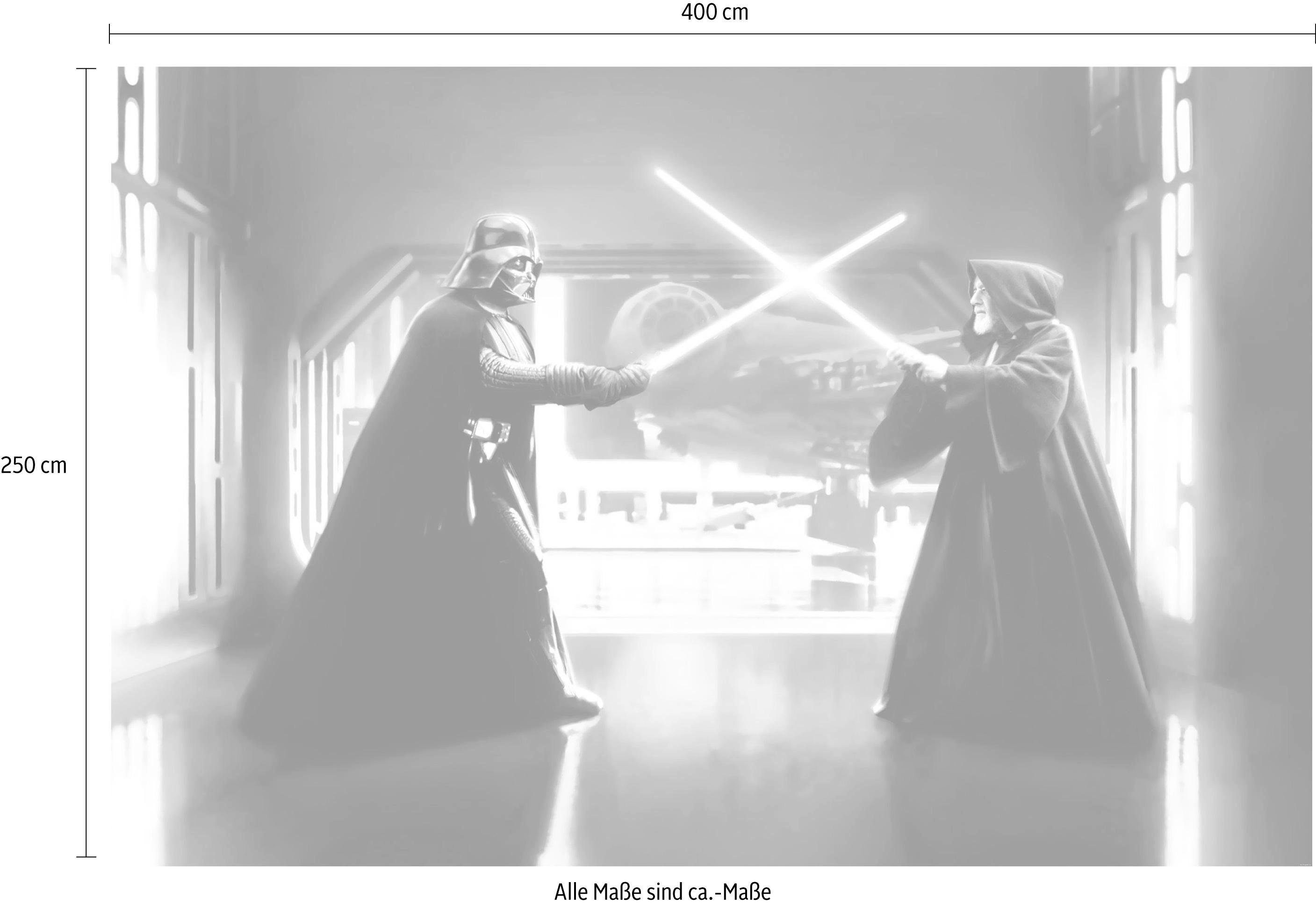 Komar Vliesbehang Digitale print vlies - Star Wars Vader vs. Kenobi - Afmeting 300 x 200 cm (1 stuk)