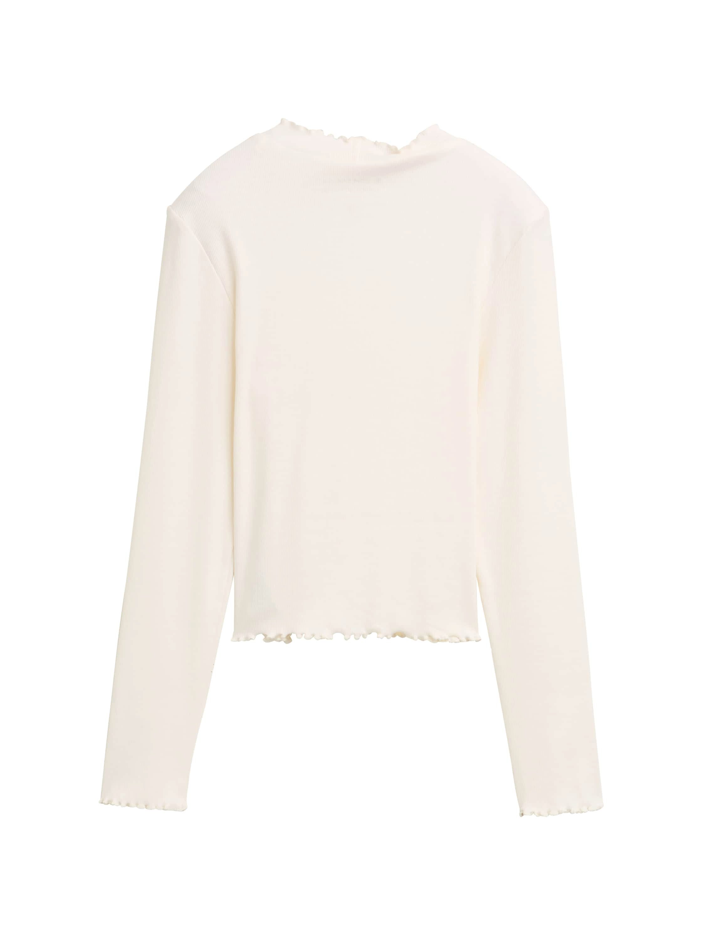 Tom Tailor Shirt met lange mouwen met ribstructuur