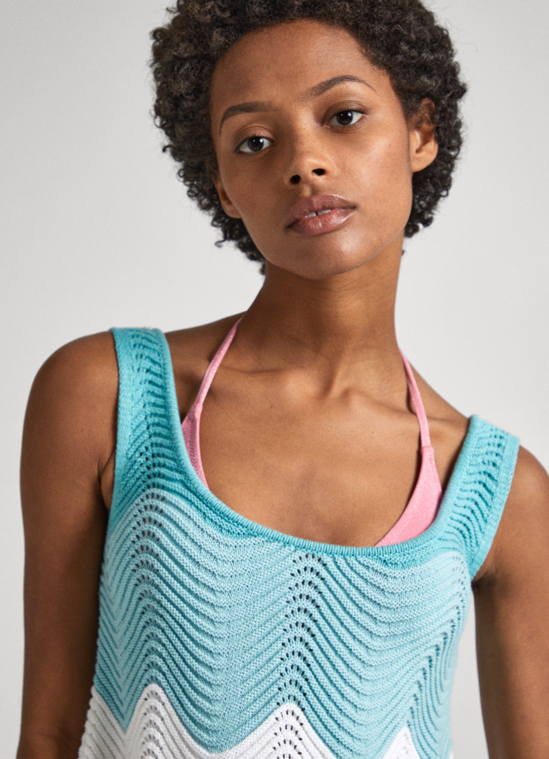 Pepe Jeans Gebreide top GALEA met schulpzoom