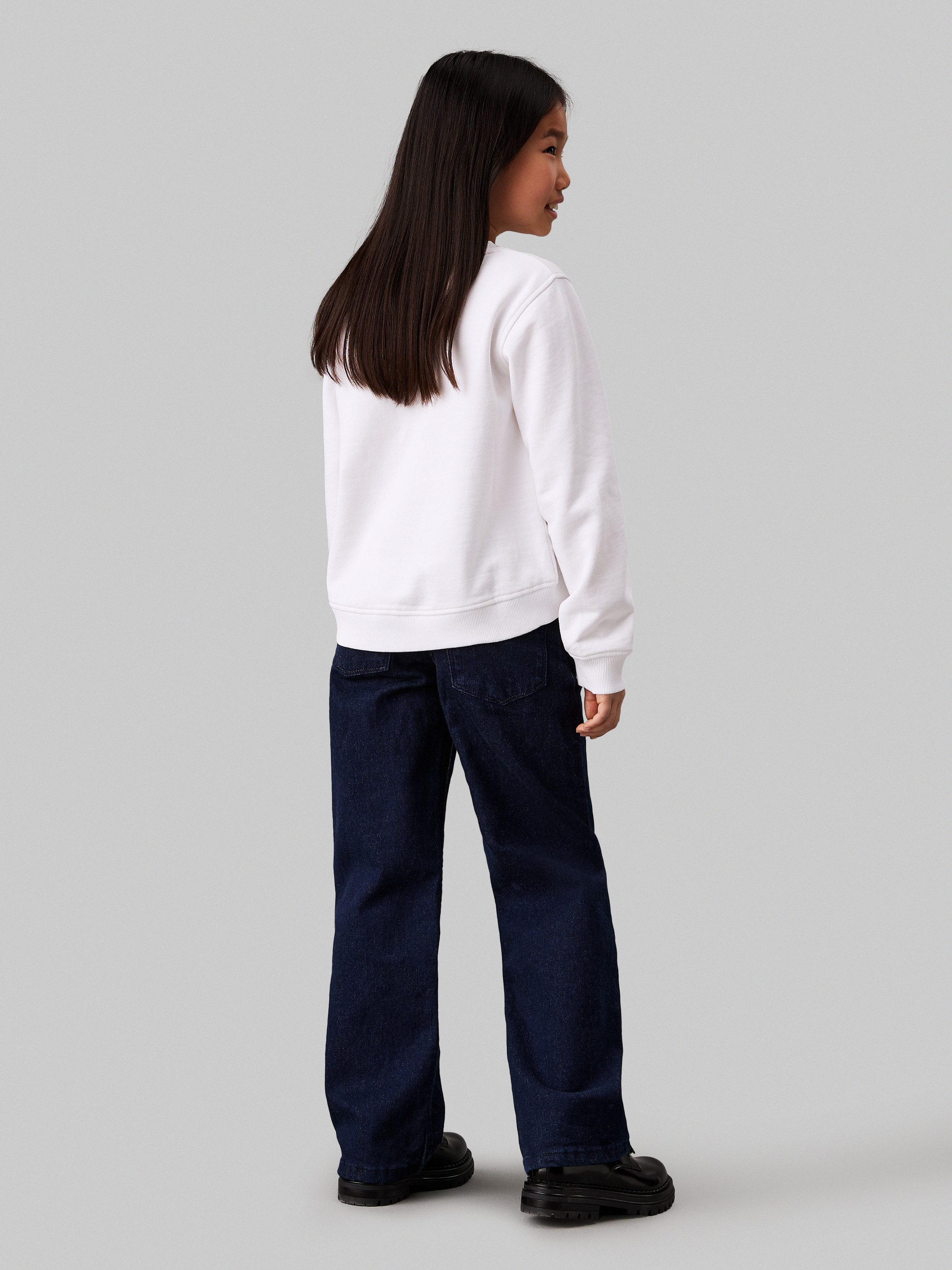 Calvin Klein Sweatshirt Flower Graphic Cn Sweatshirt voor kinderen tot 16 jaar en met logoprint