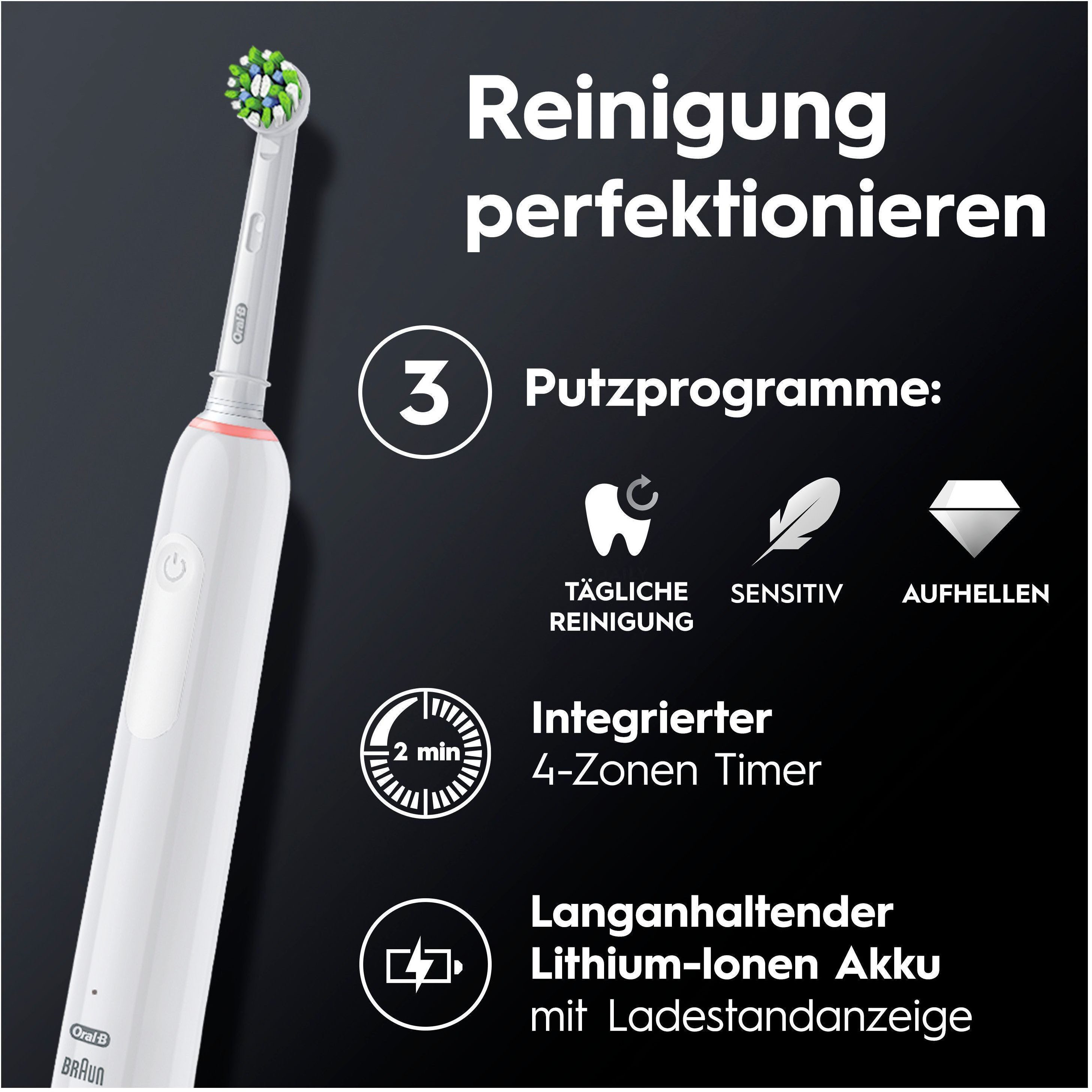 Oral B Elektrische tandenborstel Pro 3 3000 3 poetsmodi