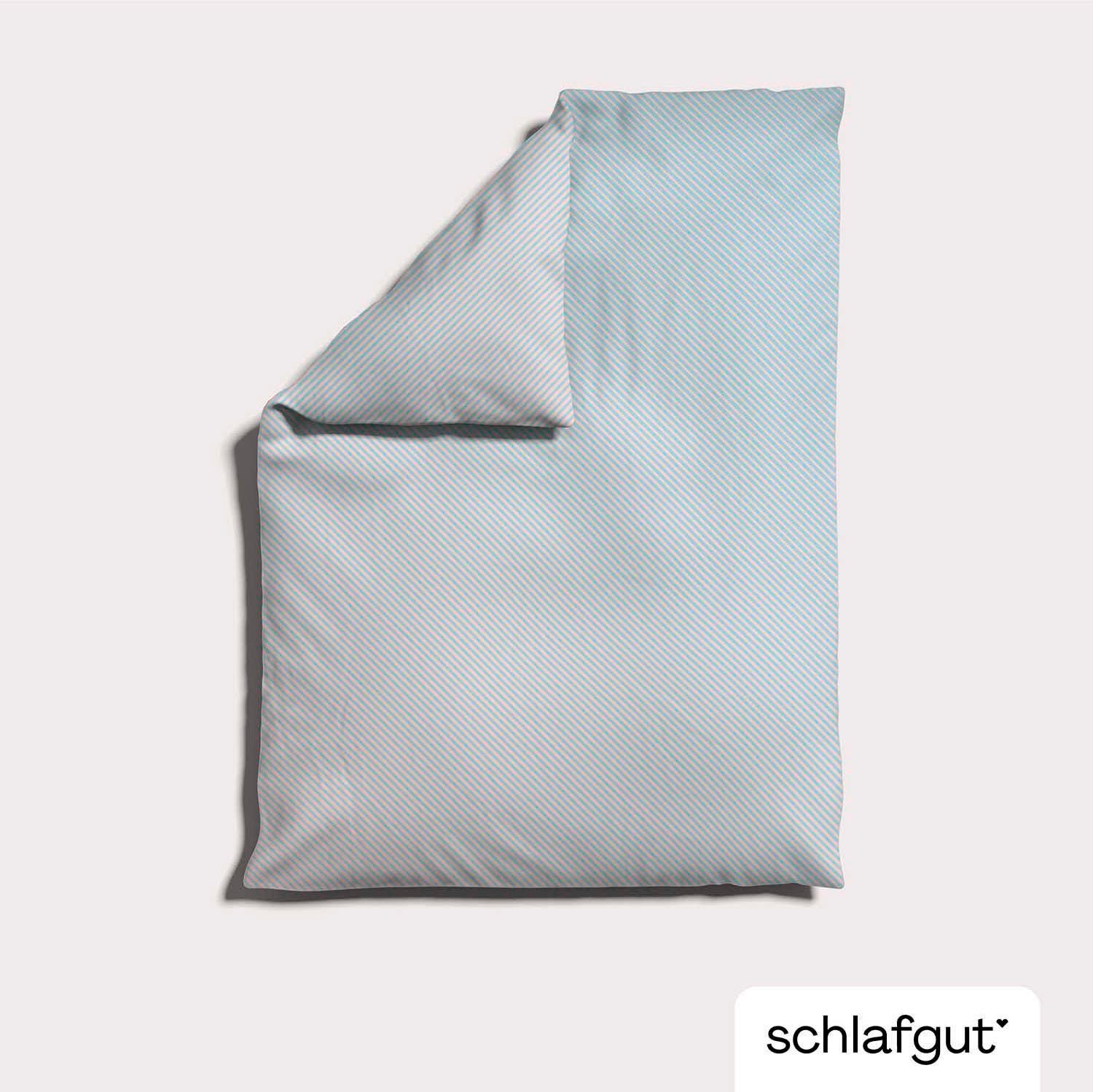 Schlafgut Dekbedovertrek Woven Satin fade met fijne strepen met kleurverloop, mix & match: bijpassende kussensloop verkrijgbaar (1 stuk)