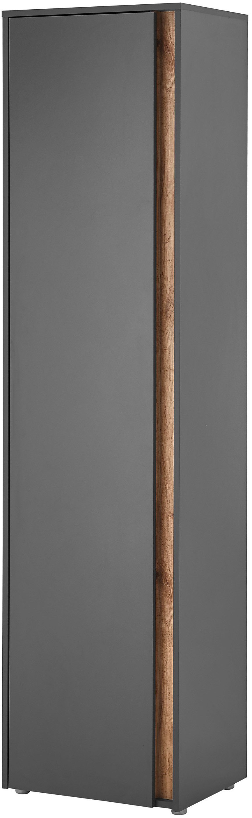 INOSIGN Kledingkast GIRON/ CiTY, Kast in Wotan Eik, Kledingkast met opbergruimte 10 vakken, modern ontwerp, deur aan beide zijden monteerbaar, 50 cm breed