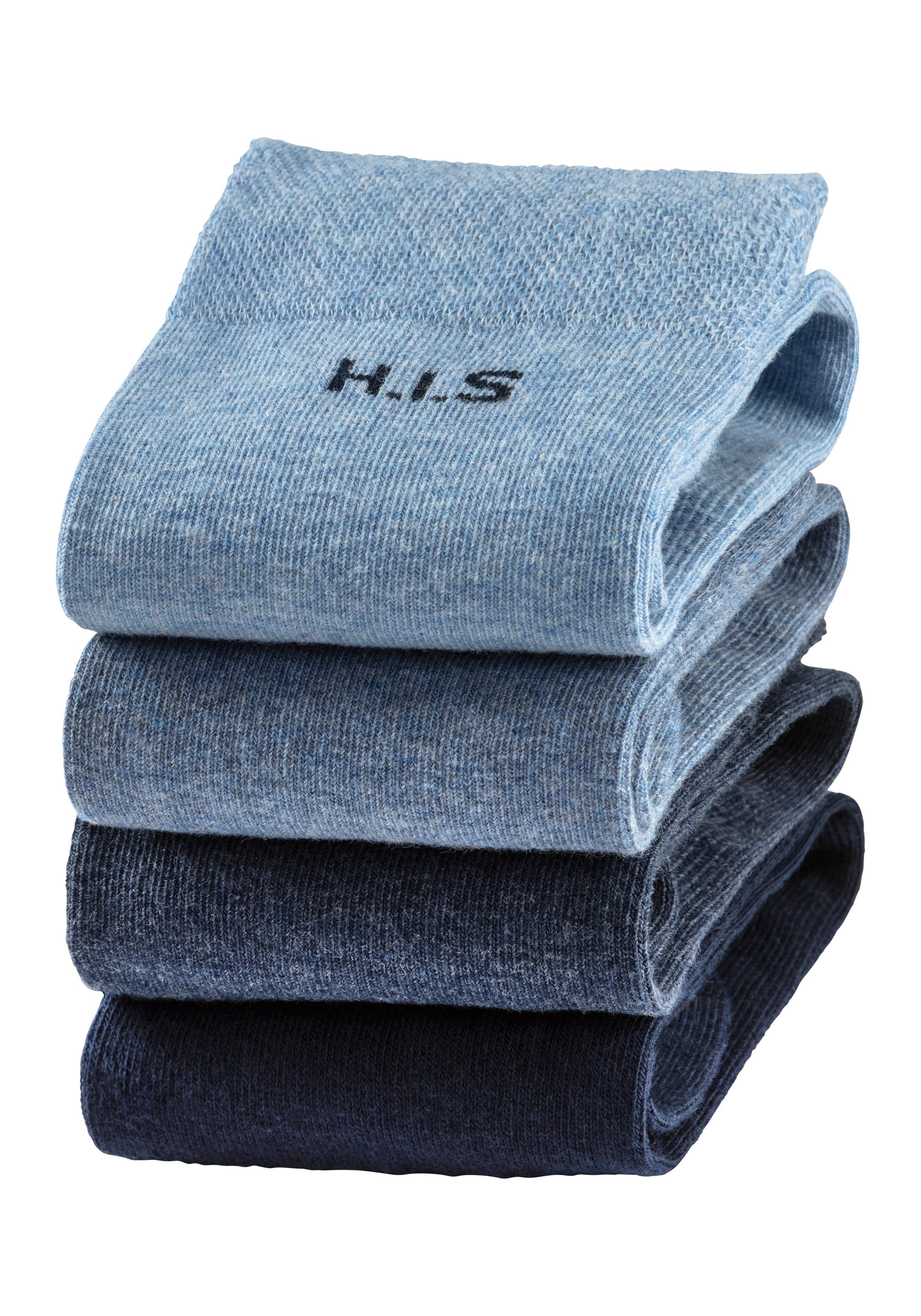 H.I.S Sokken met knelvrije boord (set, 4 paar)