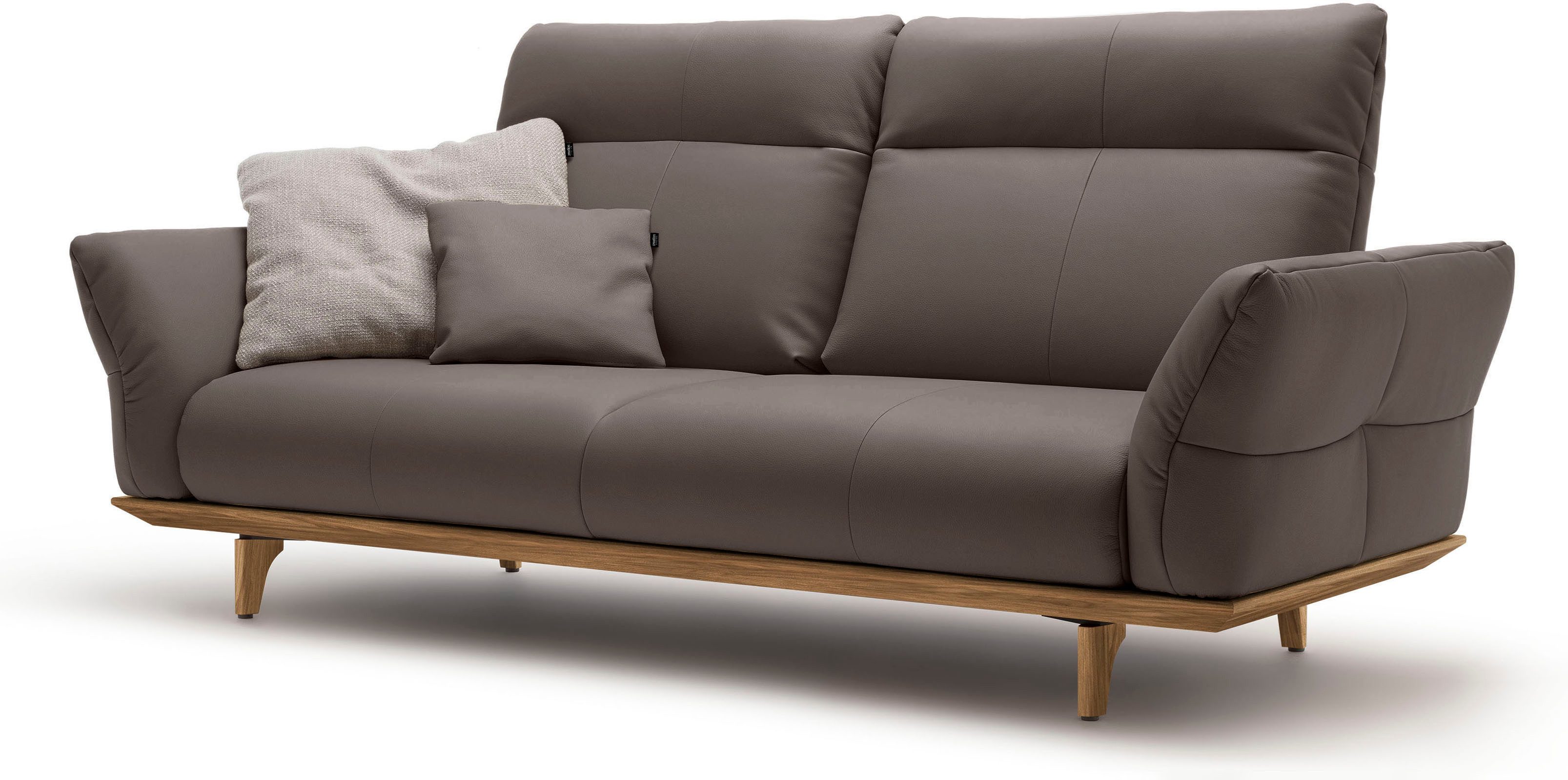 Creation BY ROLF BENZ 3-zitsbank CR.460 Onderstel in walnotenhout, walnotenhouten poten, breedte 208 cm