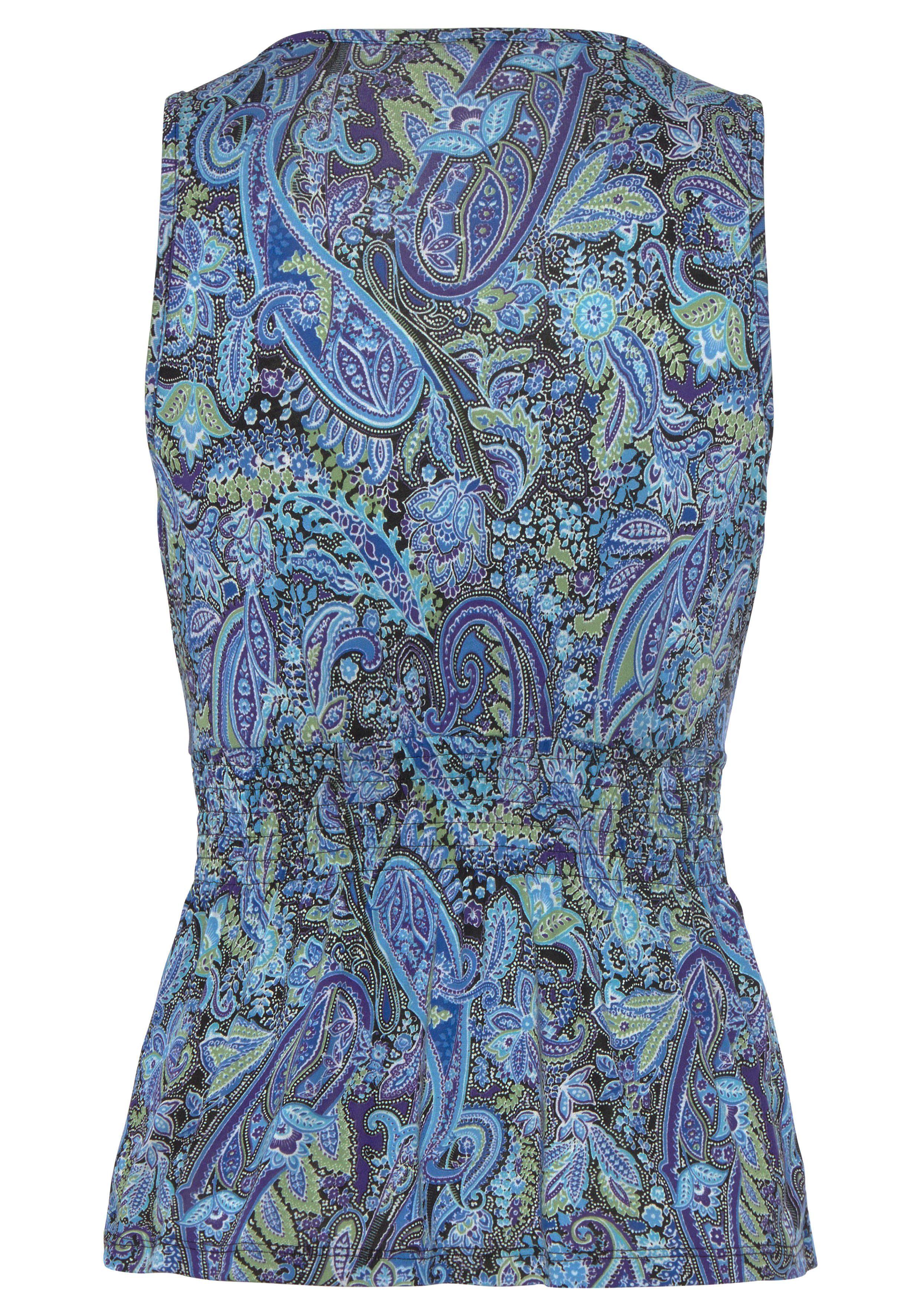 Lascana Tanktop met smock-inzet