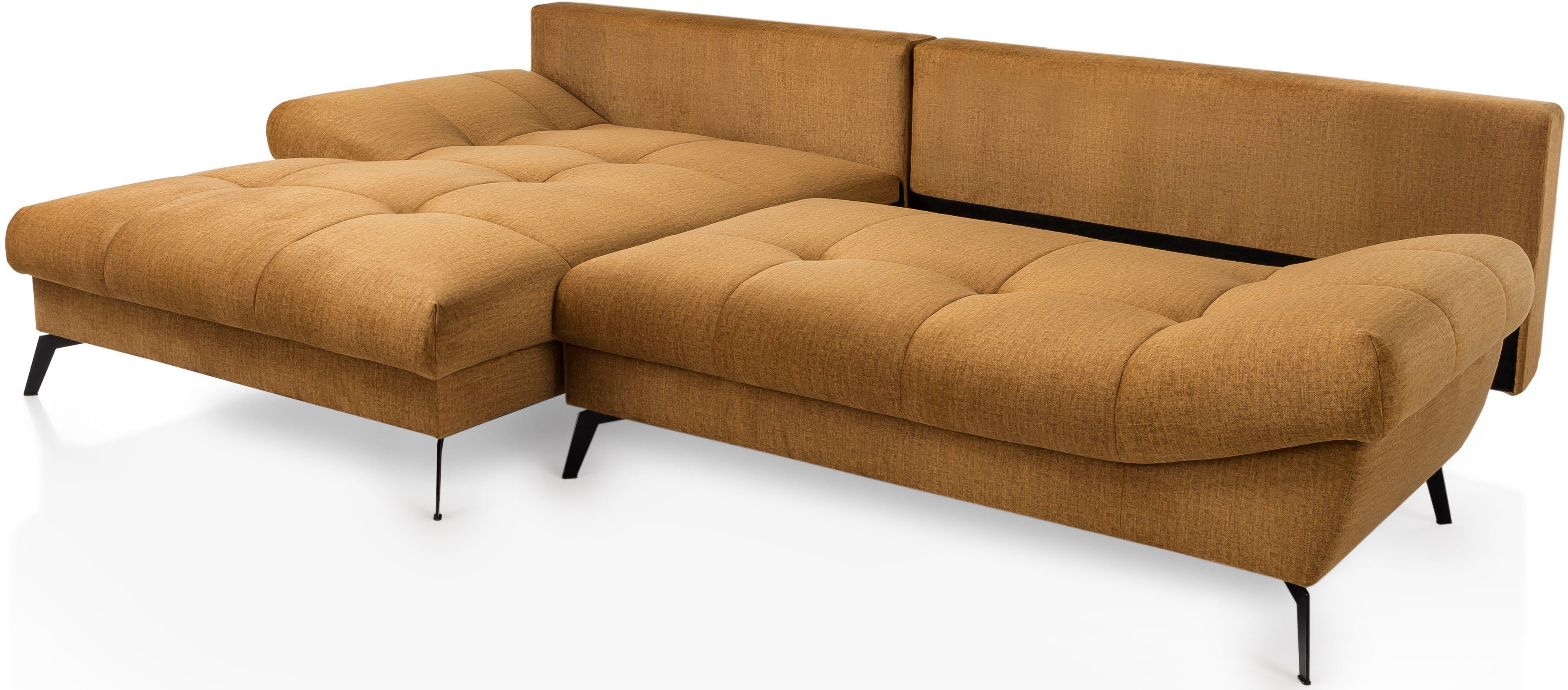 exxpo - sofa fashion Hoekbank Olmedo, extravagante ontwerp en geweldig zitcomfort, L-vorm