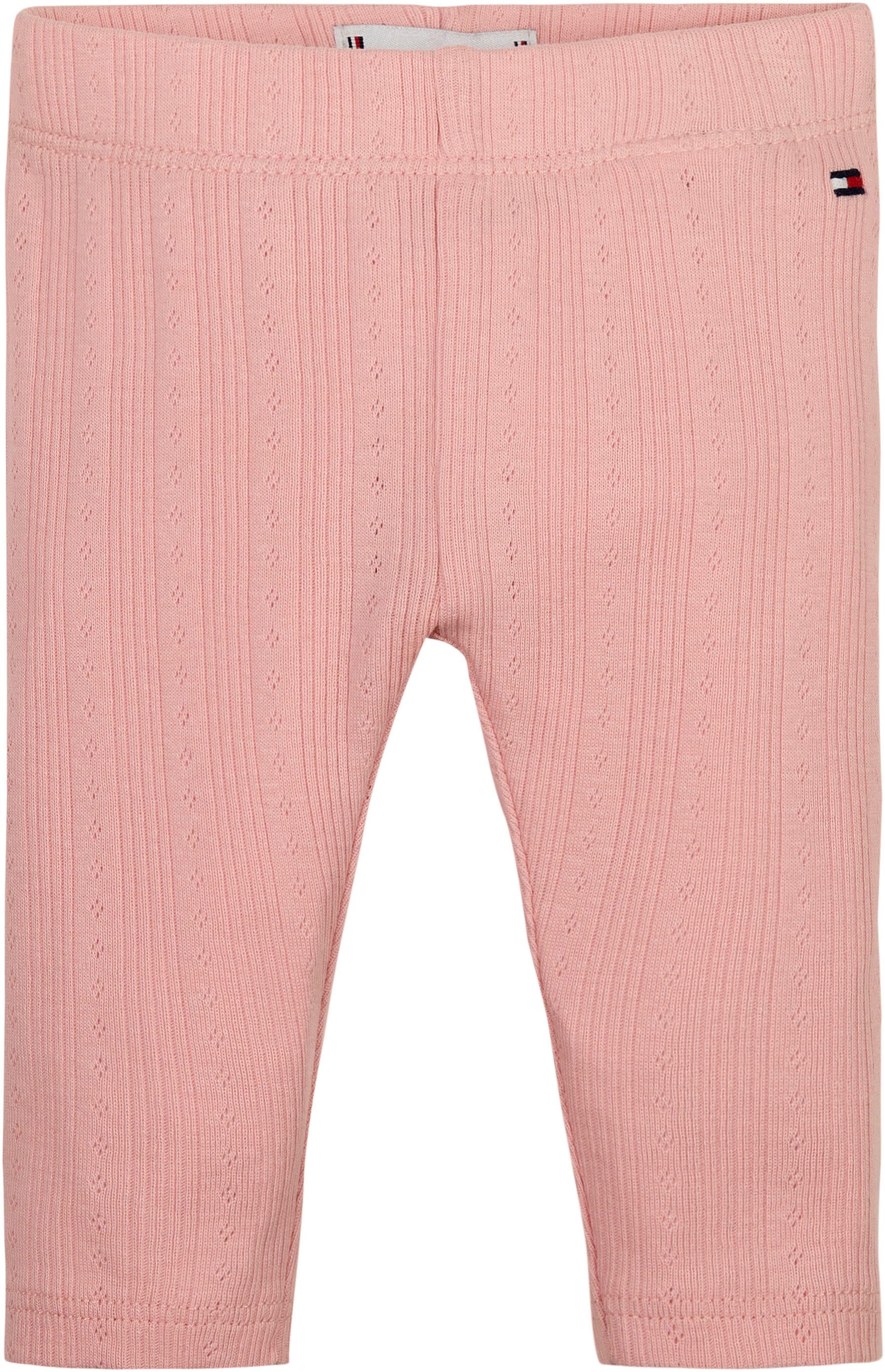Tommy Hilfiger Legging FLOWER POINTELLE LEGGING Baby tot 2 jaar met logo-borduursel
