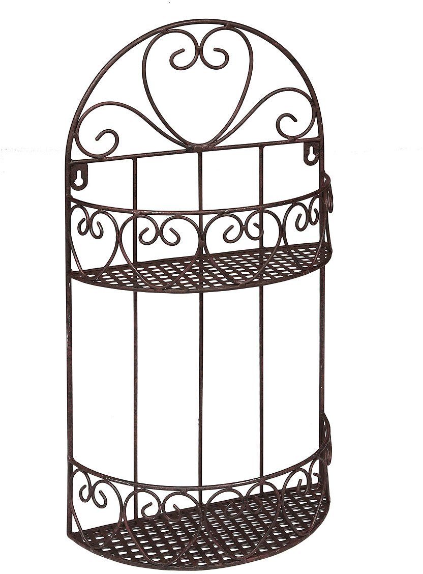 Ambiente Haus Decoratief wandrek rond - antiek-bruin 50 cm (1 stuk) wandplanken & -rekken maat 27x12x50 cm bruin