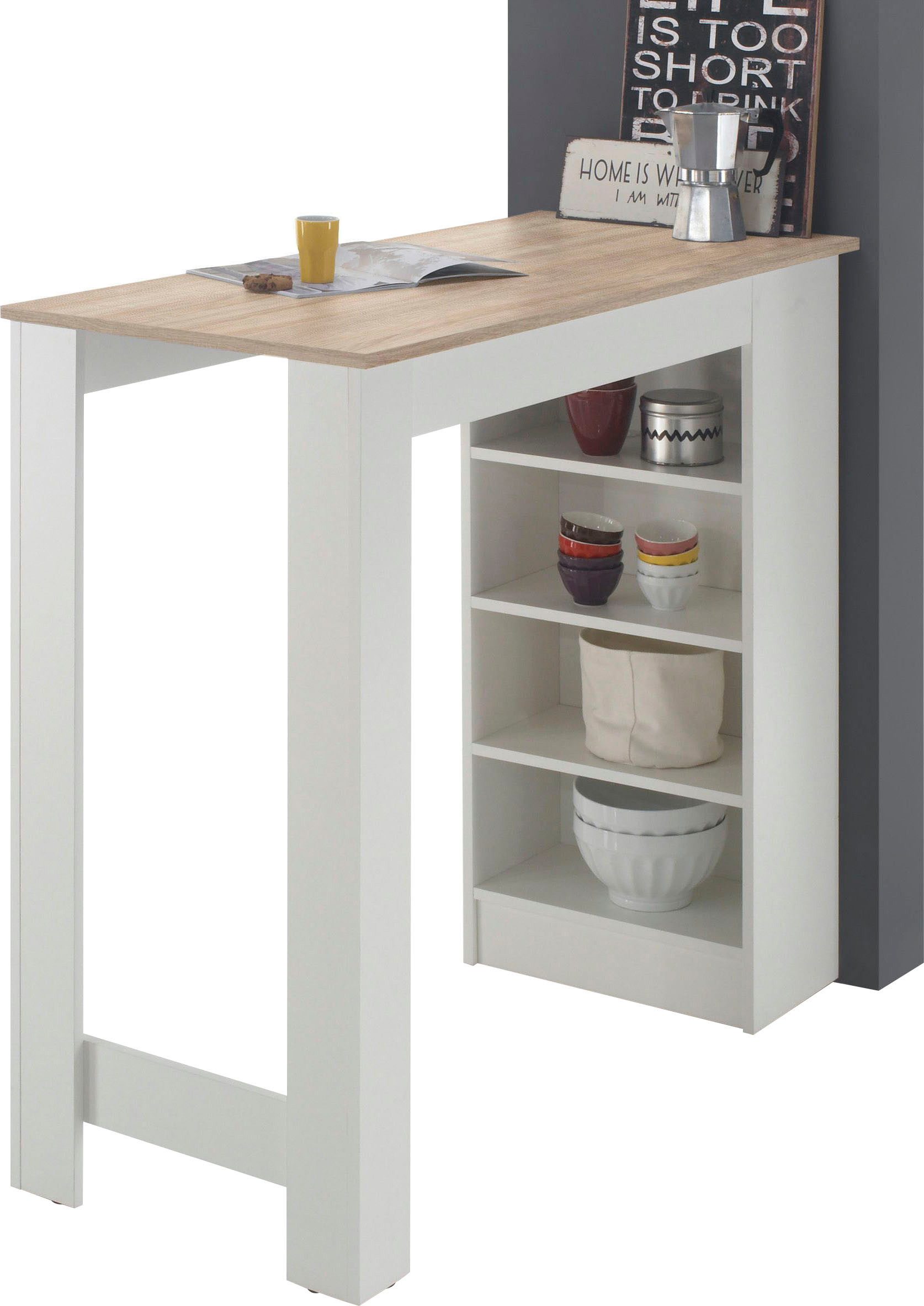 OTTO Stolkom Bartafel Mojito, TOPSELLER! Bartafel met plank aan beide zijden monteerbaar rechthoekige tafels bruin