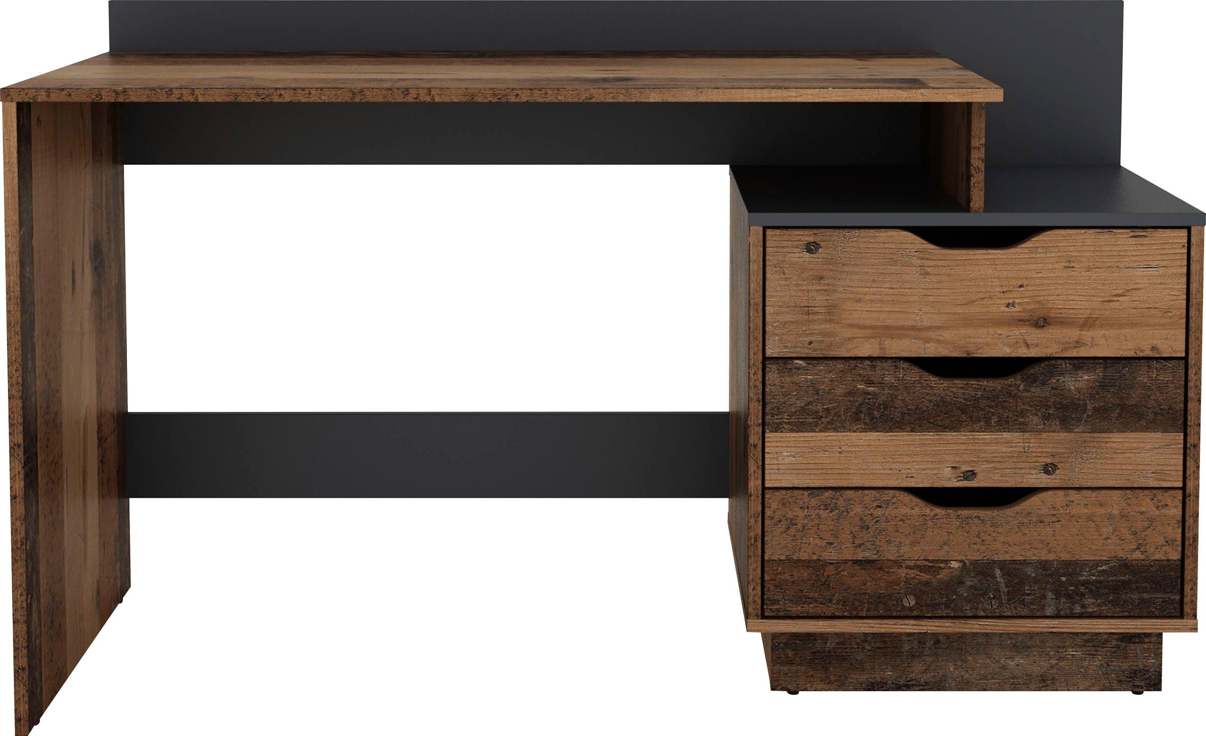 byLIVING Bureau Bern, modern pc-bureau met veel bergruimte, breedte 138 cm, rechts of links te monteren