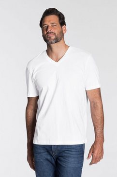 man's world shirt met v-hals (set, 3-delig, set van 3) wit