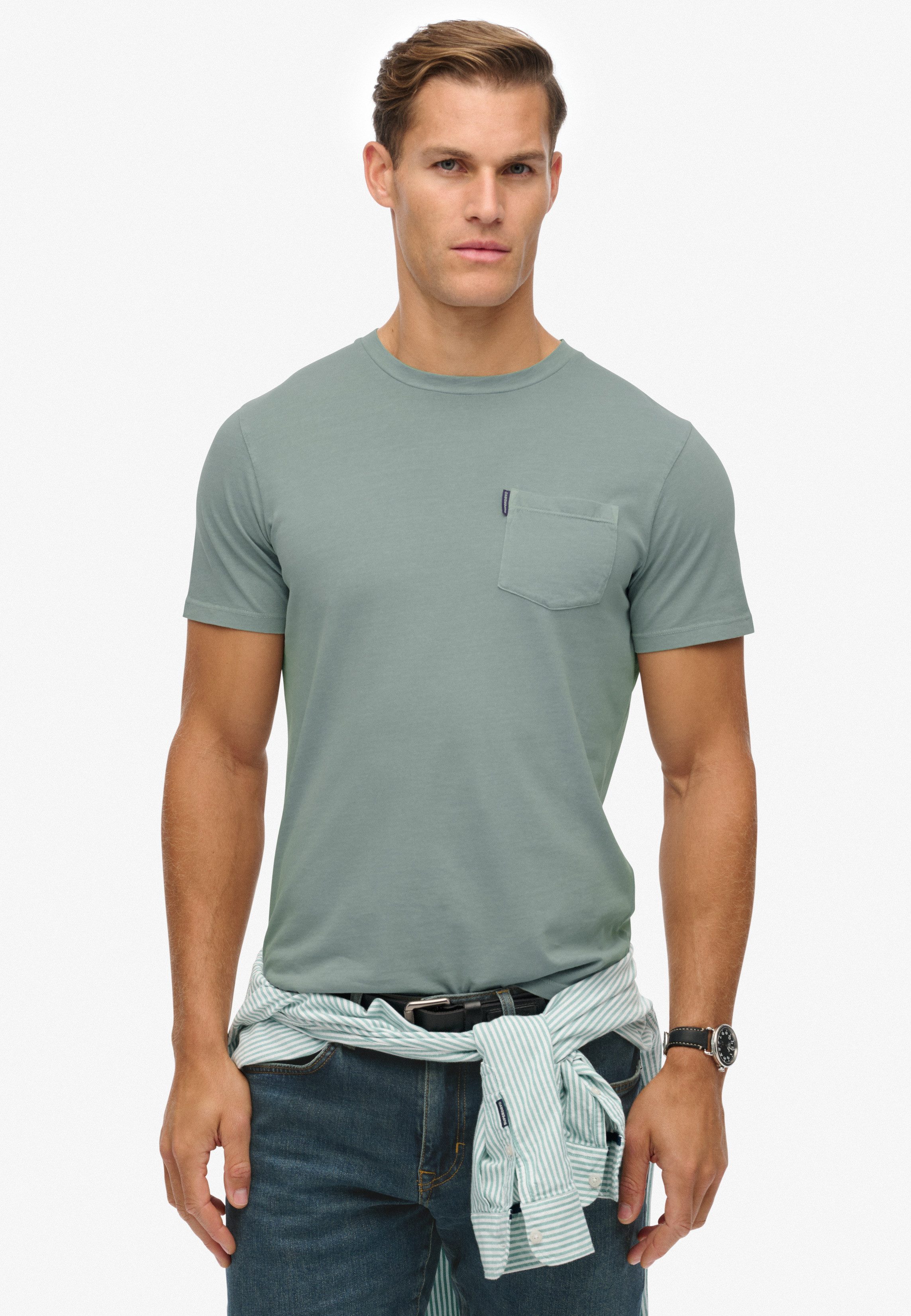 Superdry Shirt met ronde hals CLASSIC ESSENTIAL POCKET TEE
