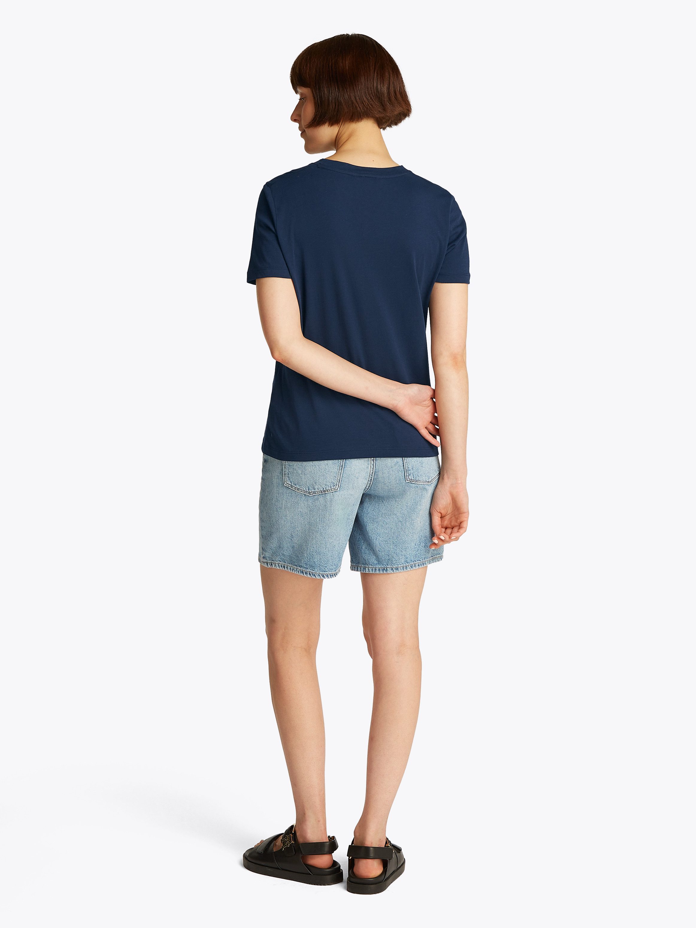 Tommy Hilfiger T-shirt REG CORP LOGO C-NK SS met een logo-opschrift