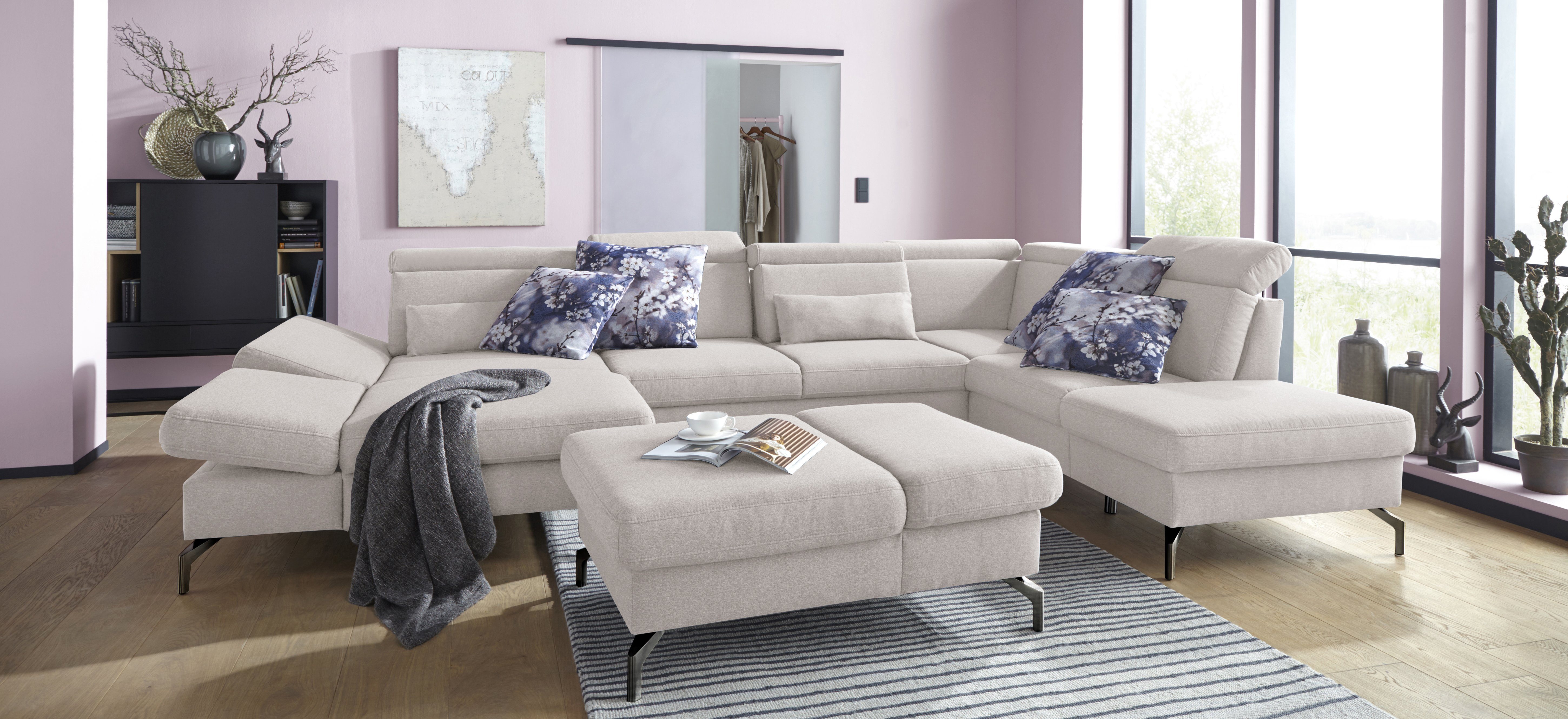 sit&more Hocker Brisbane Poothoogte 15 cm, met binnenvering en inklapfunctie