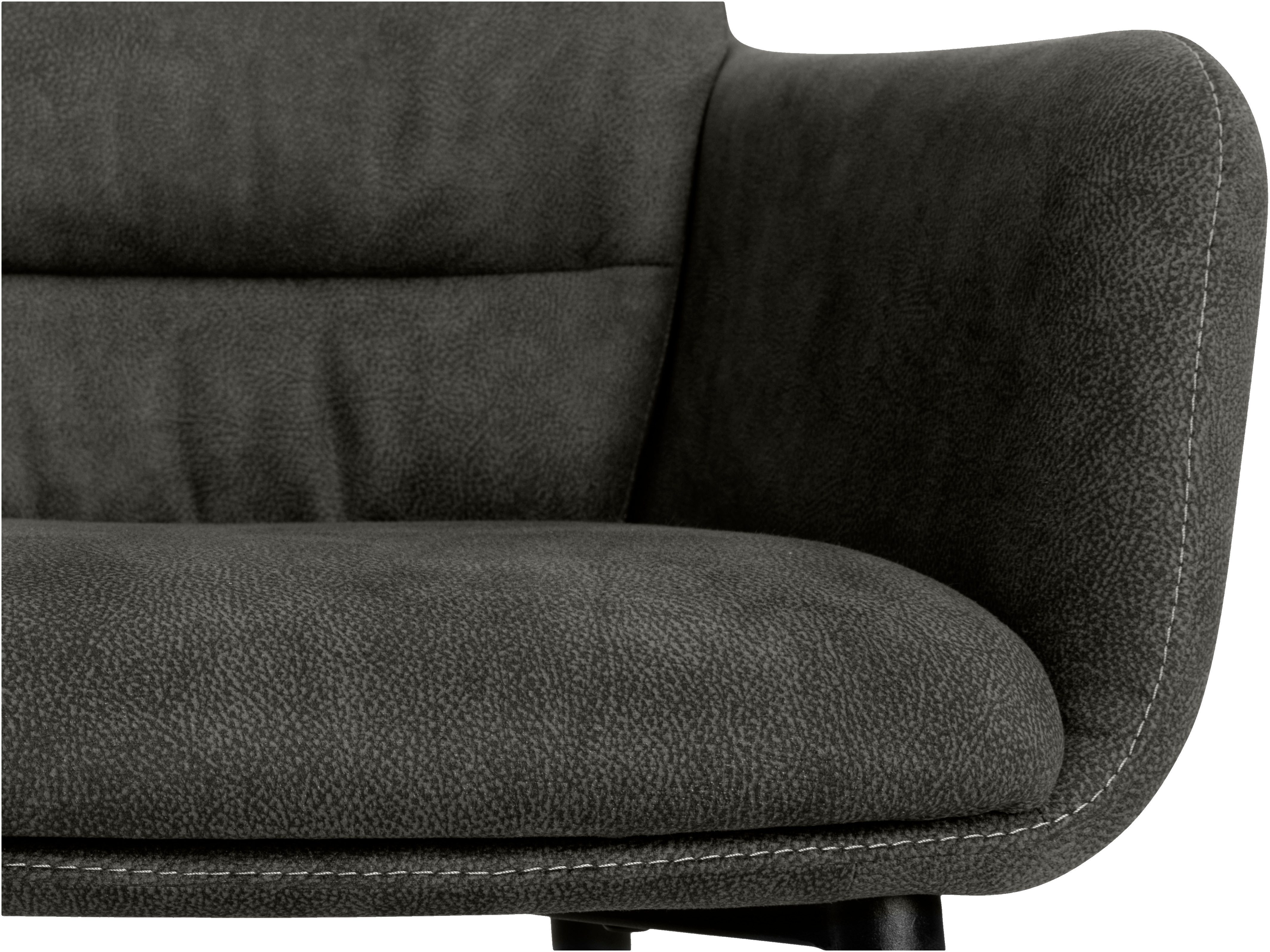 OMG Design Stoel met armleuningen Bailey Schalenstoel, eetkamerstoel, onderhoudsvriendelijke bekleding