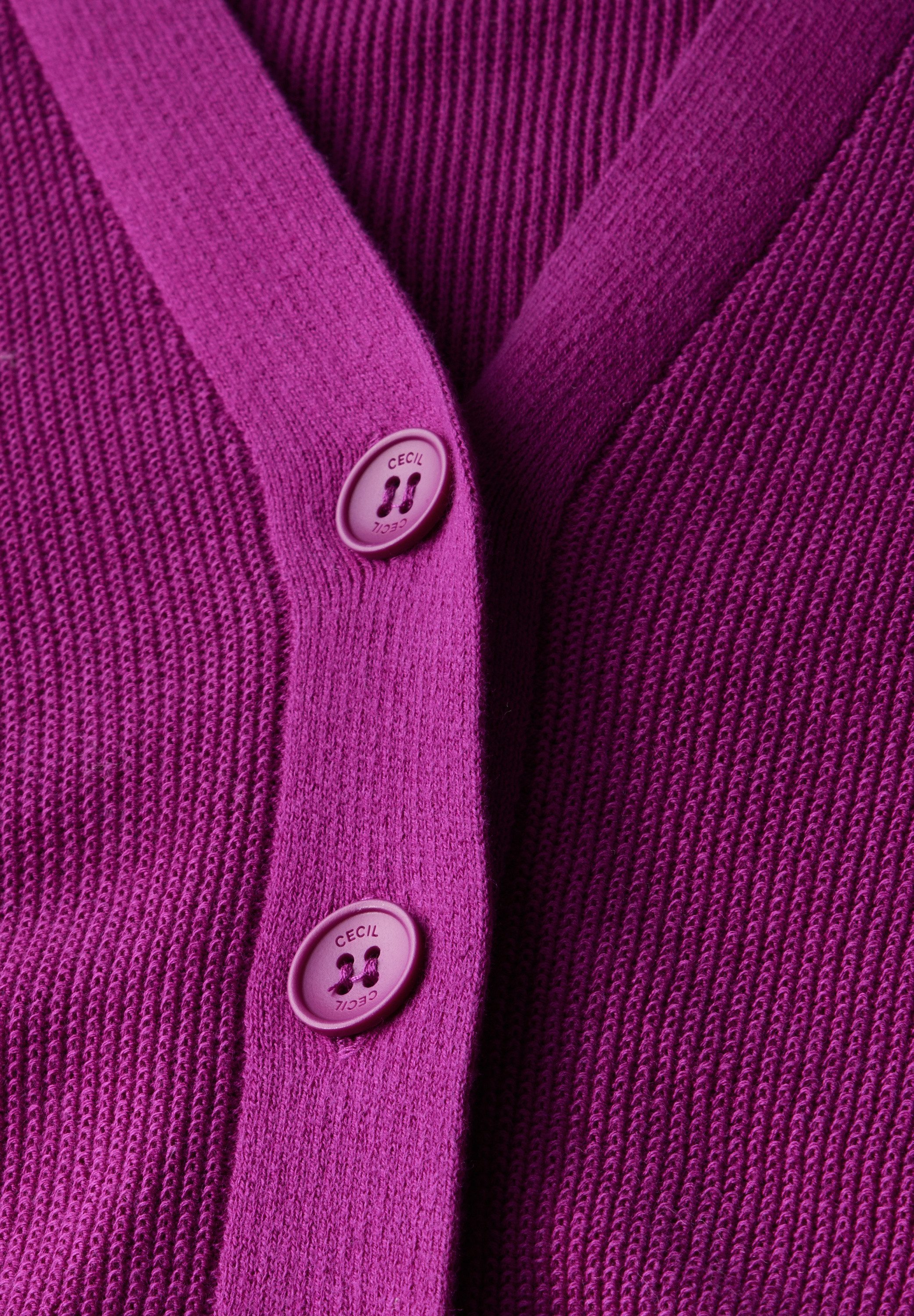 Cecil Cardigan met structuur en knoopsluiting