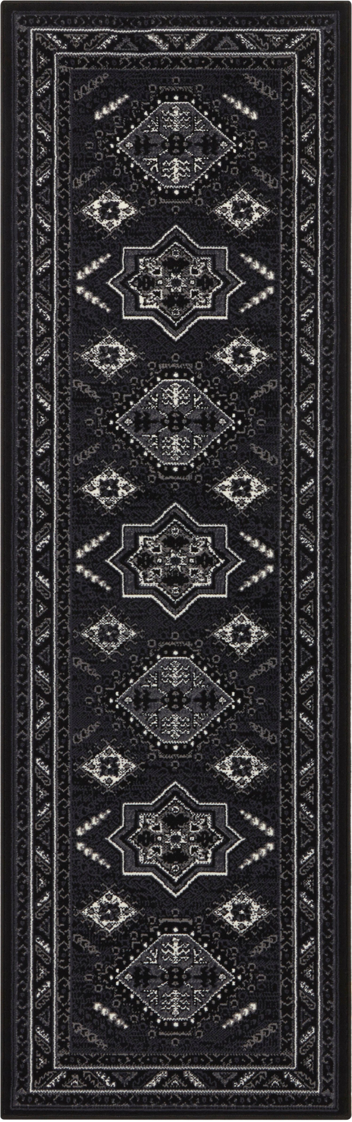 Klassieke loper Saricha Belutsch - zwart 80x250 cm