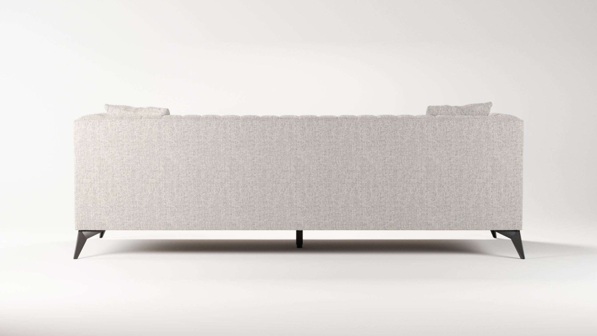 Places of Style 4-zitsbank MATTHEW elegant designsofa, afmetingen B/D/H: 231/86/74 cm XXL, stiksels in de rug, losse zitkussens, inclusief 2. sierkussen