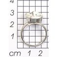j.jayz ring koninklijk, helder, klassiek, rond met glassteen - made in germany zilver