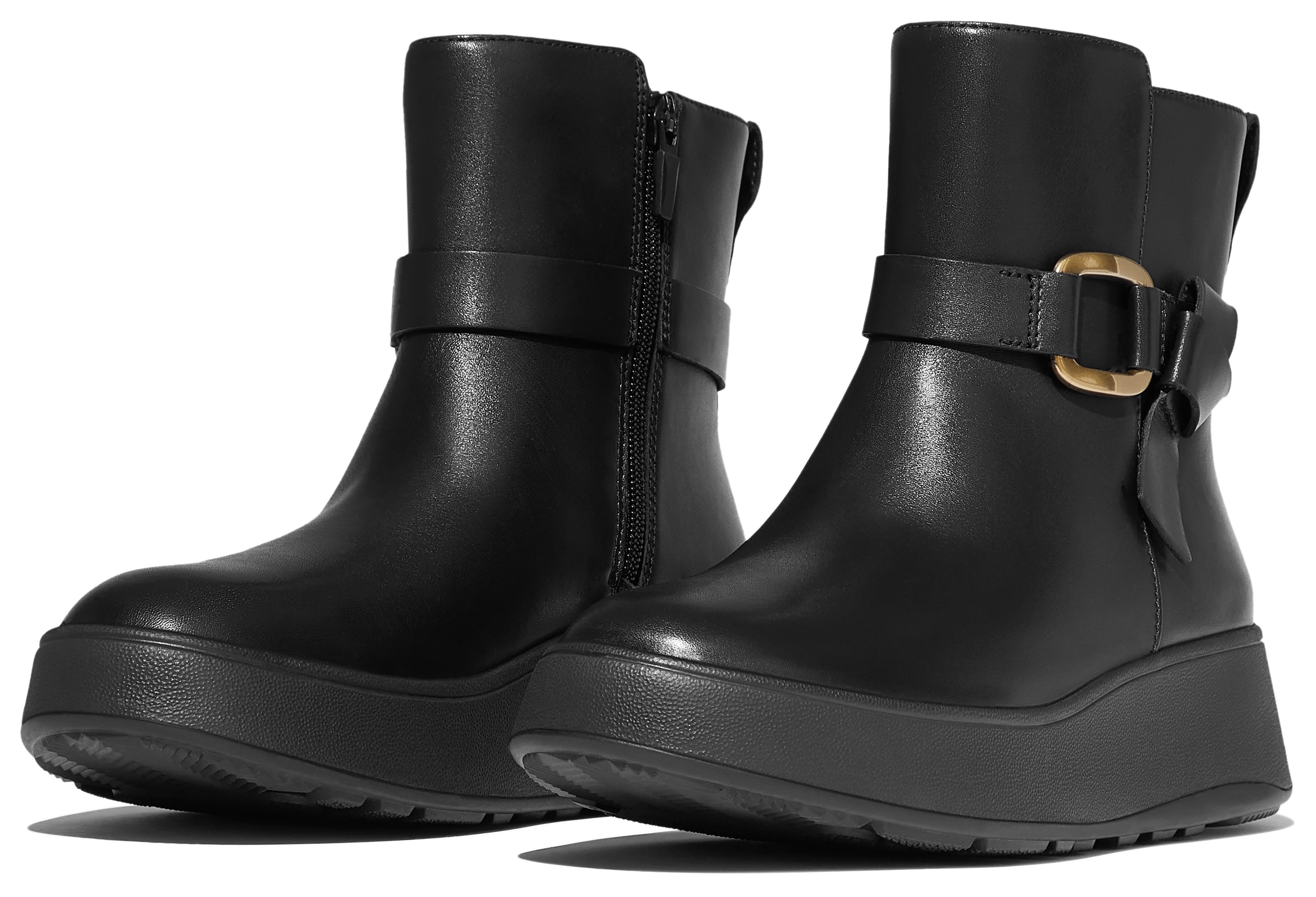 Fitflop Plateaulaarsjes F-MODE SQUARE-RING Boots, chunky boots met plateauzool